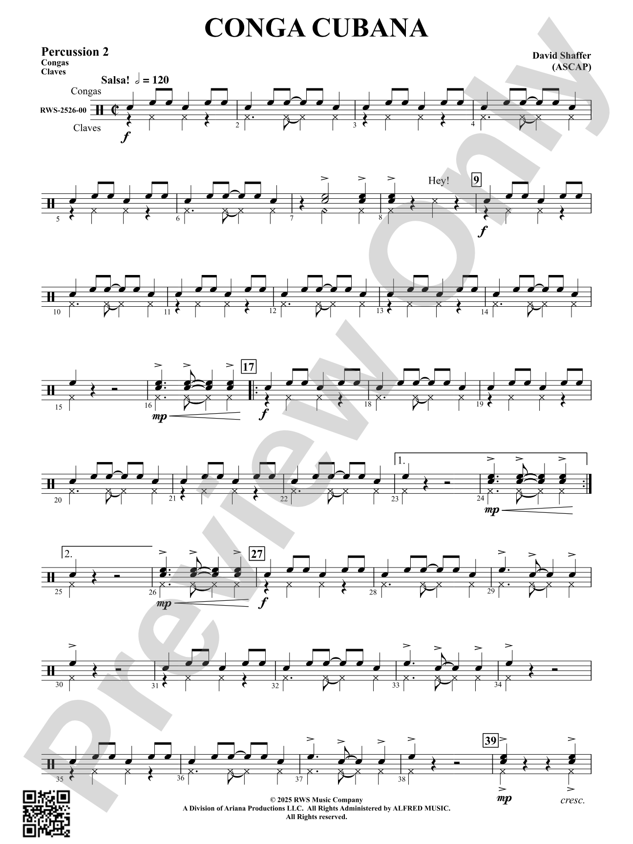 Conga Cubana: 2nd Percussion