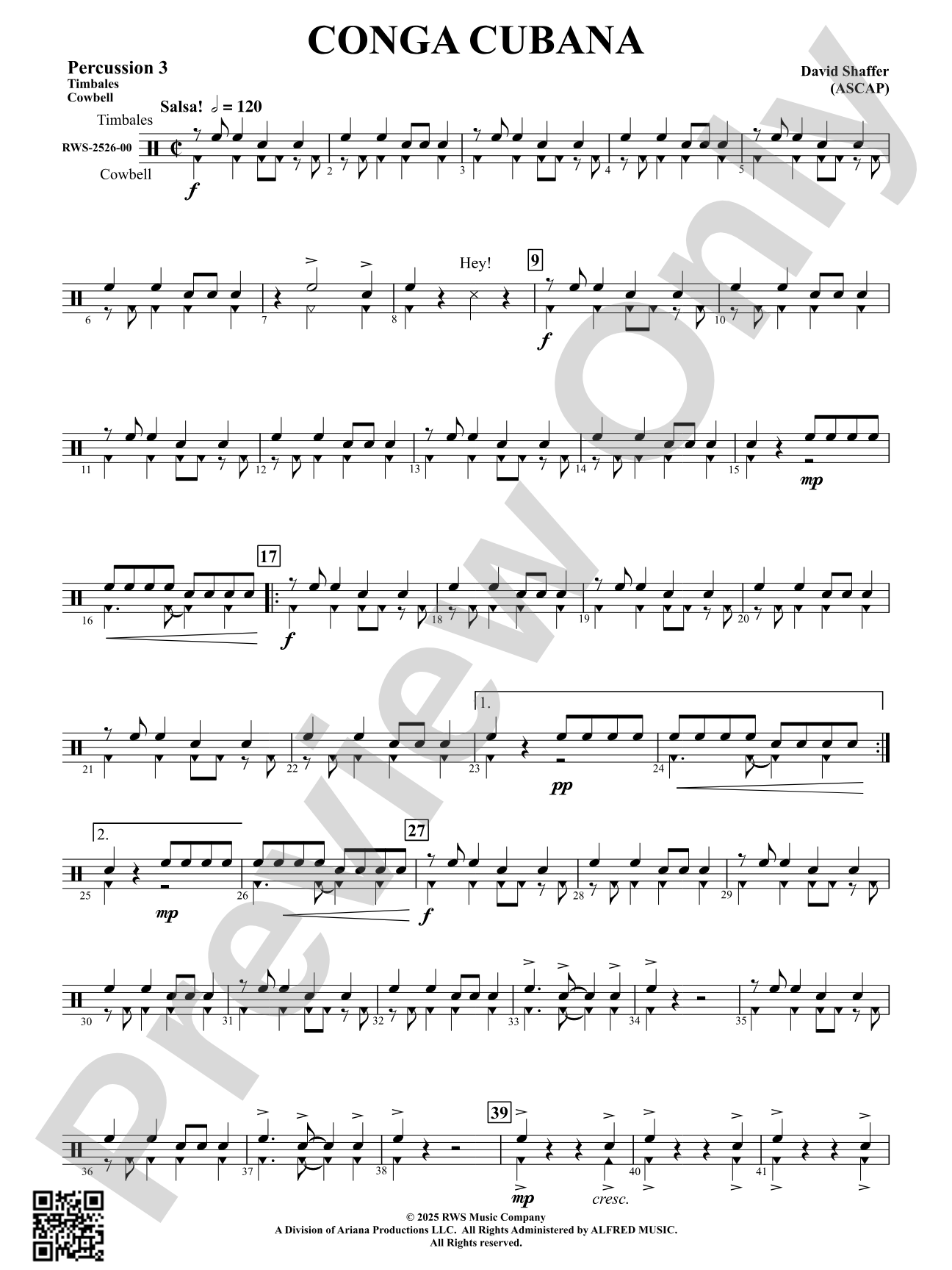 Conga Cubana: 3rd Percussion