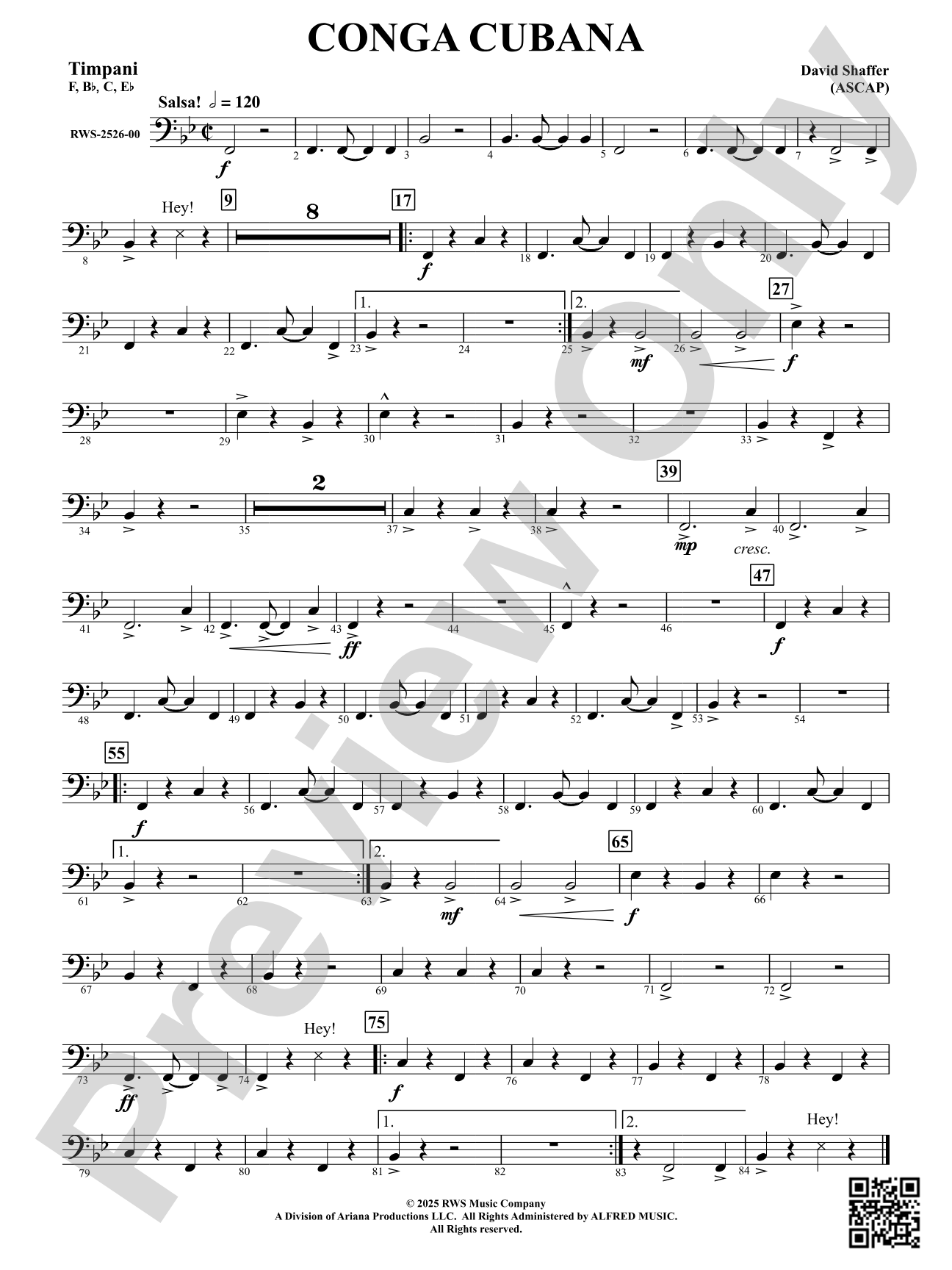 Conga Cubana: Timpani