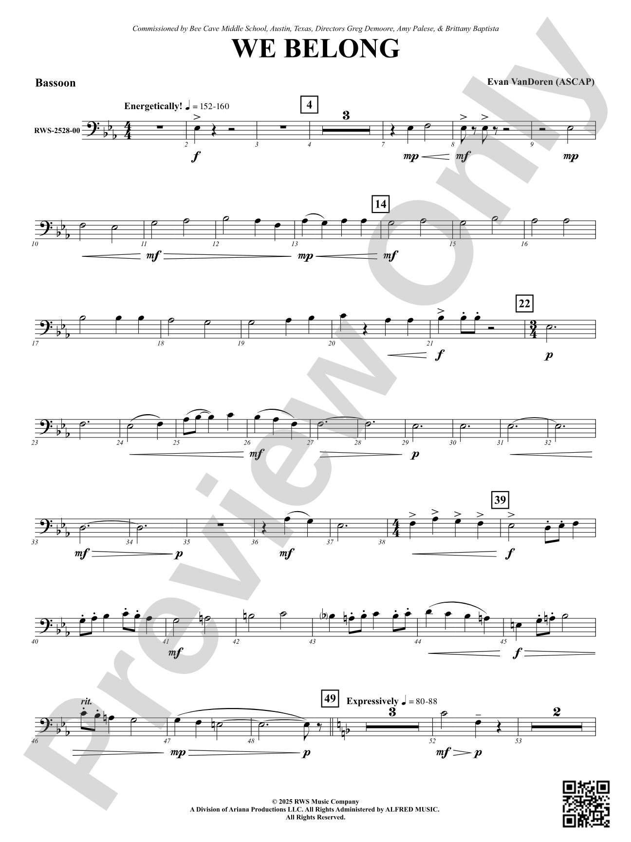 We Belong: Bassoon