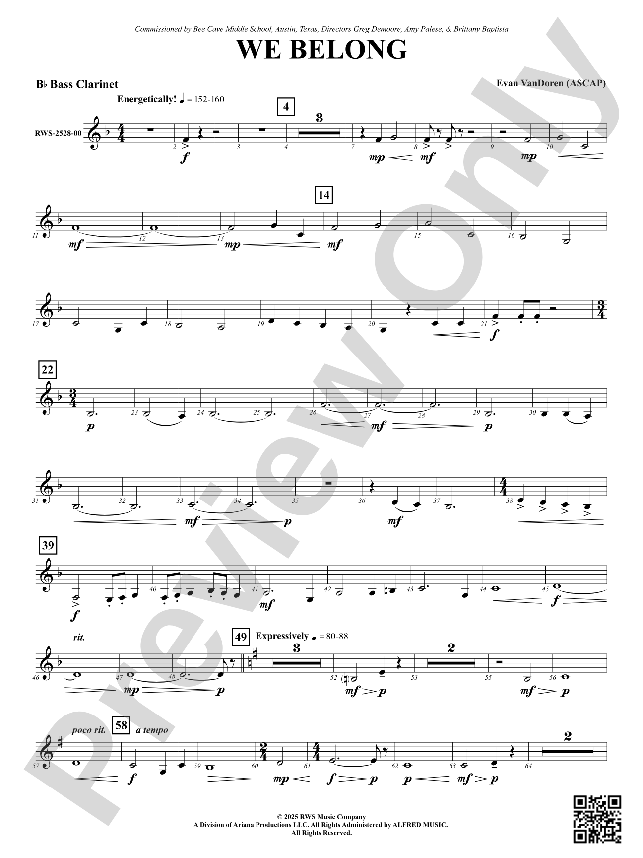 We Belong: B-flat Bass Clarinet