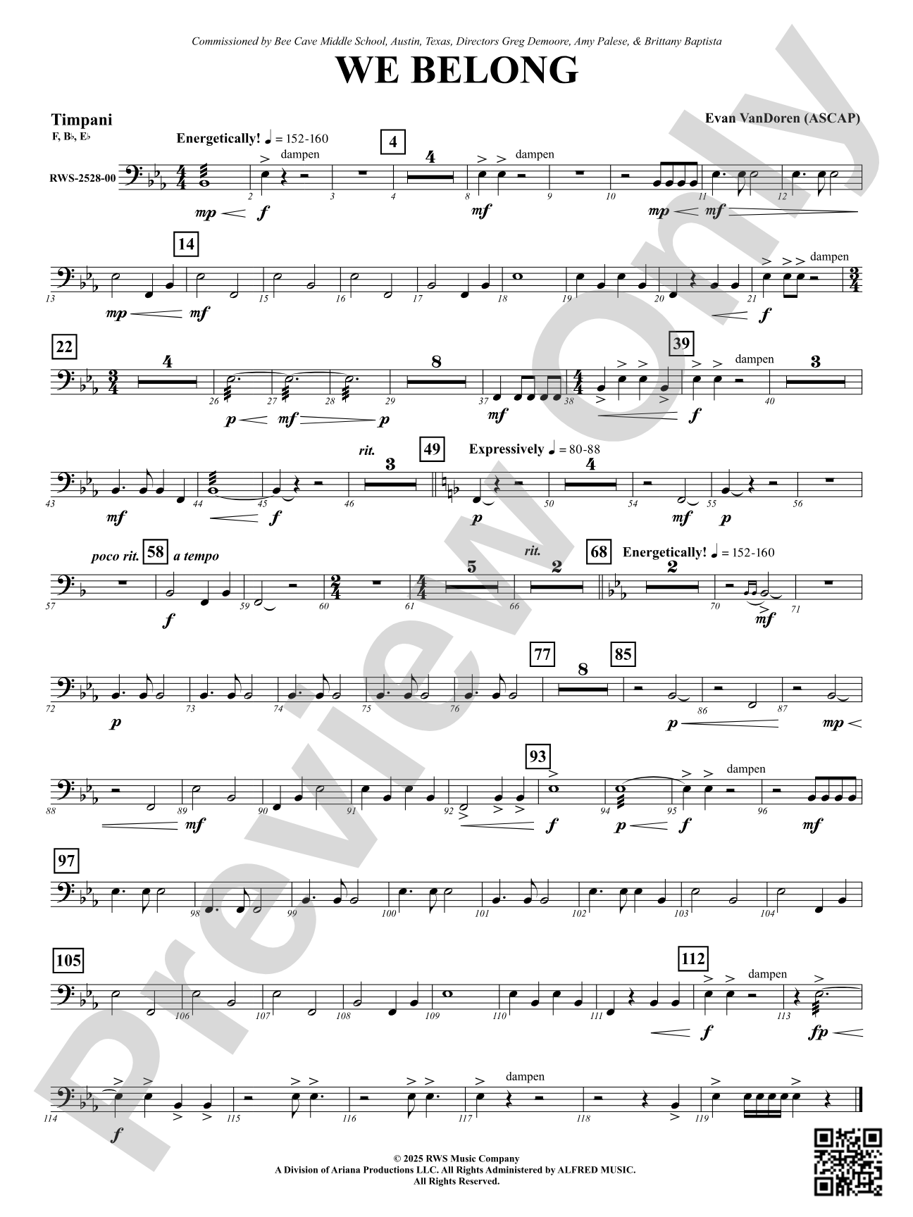 We Belong: Timpani