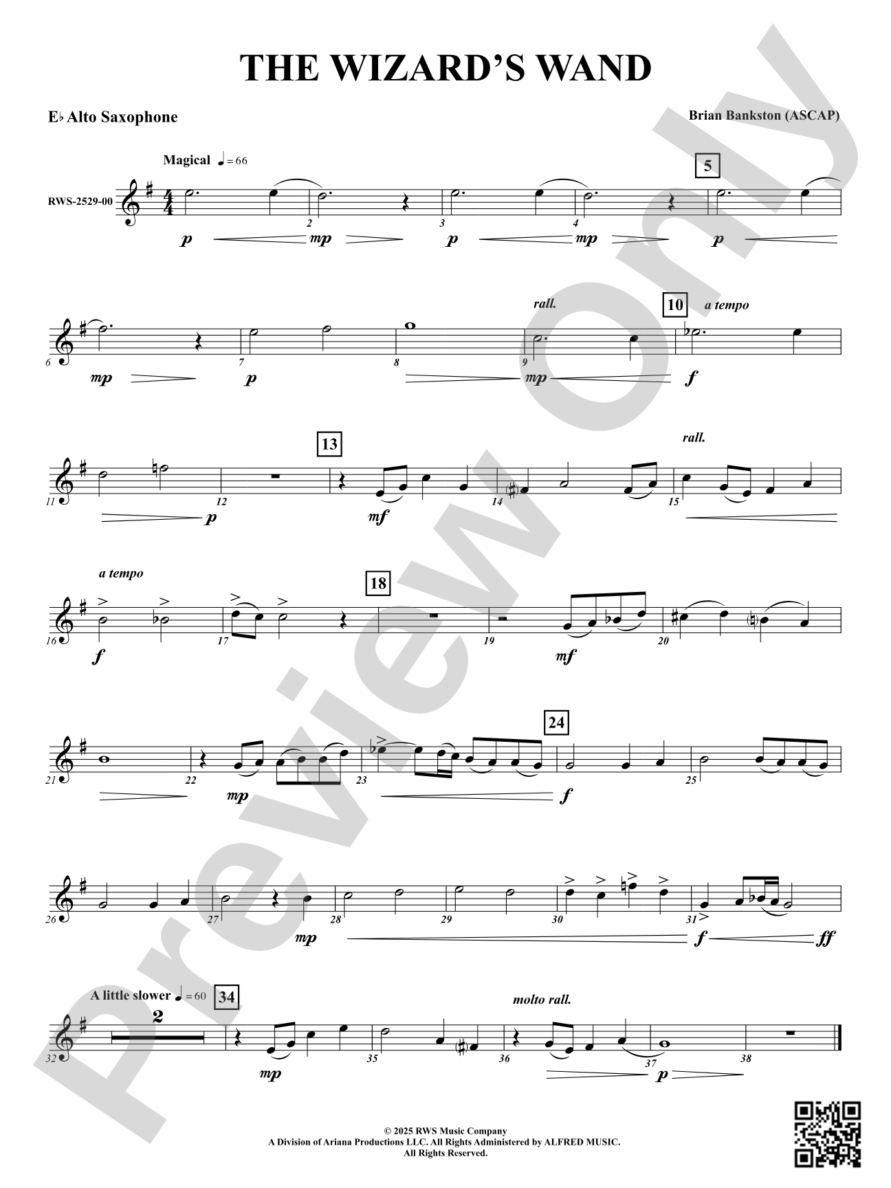 The Wizard's Wand: E-flat Alto Saxophone