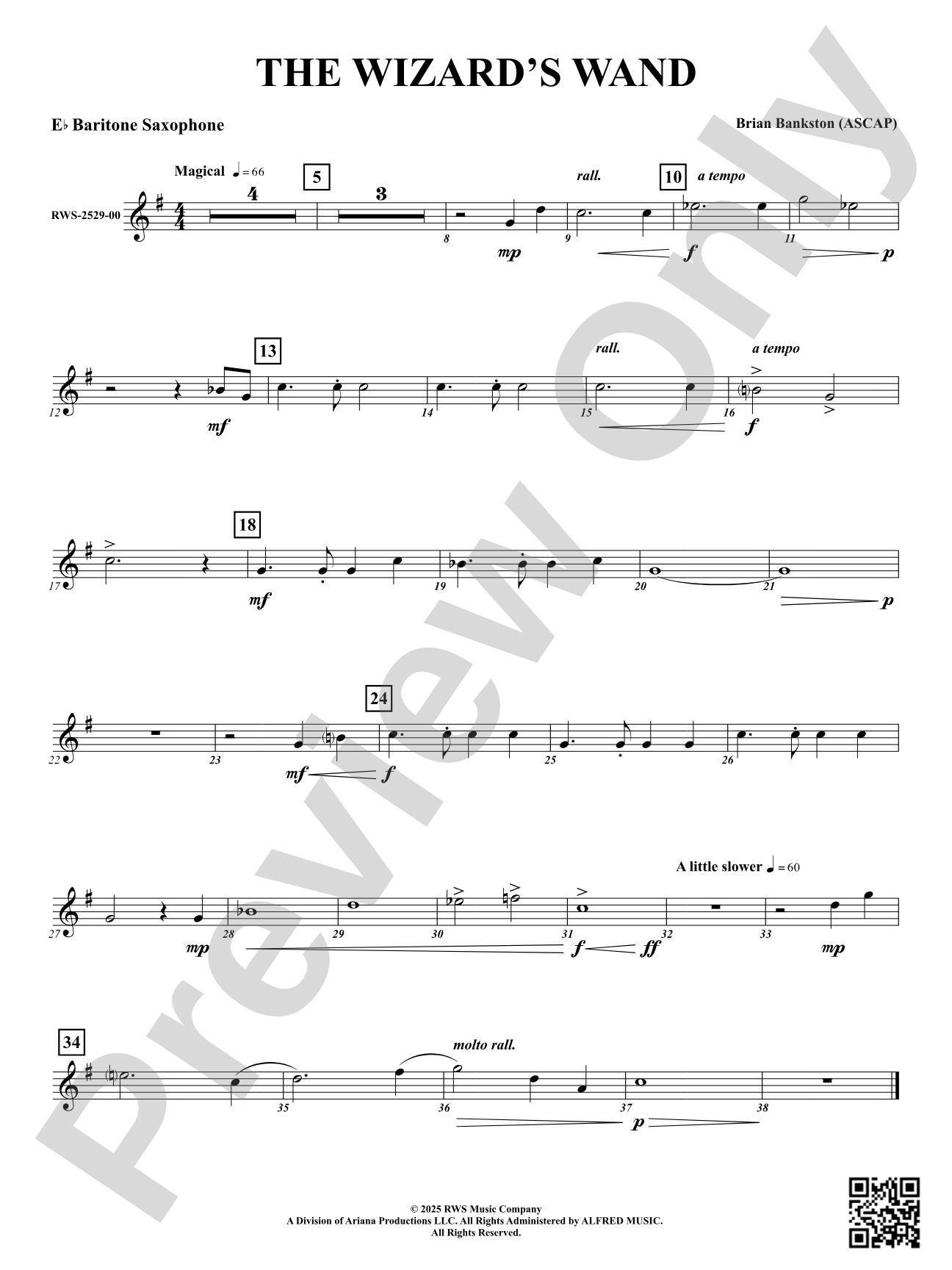 The Wizard's Wand: E-flat Baritone Saxophone