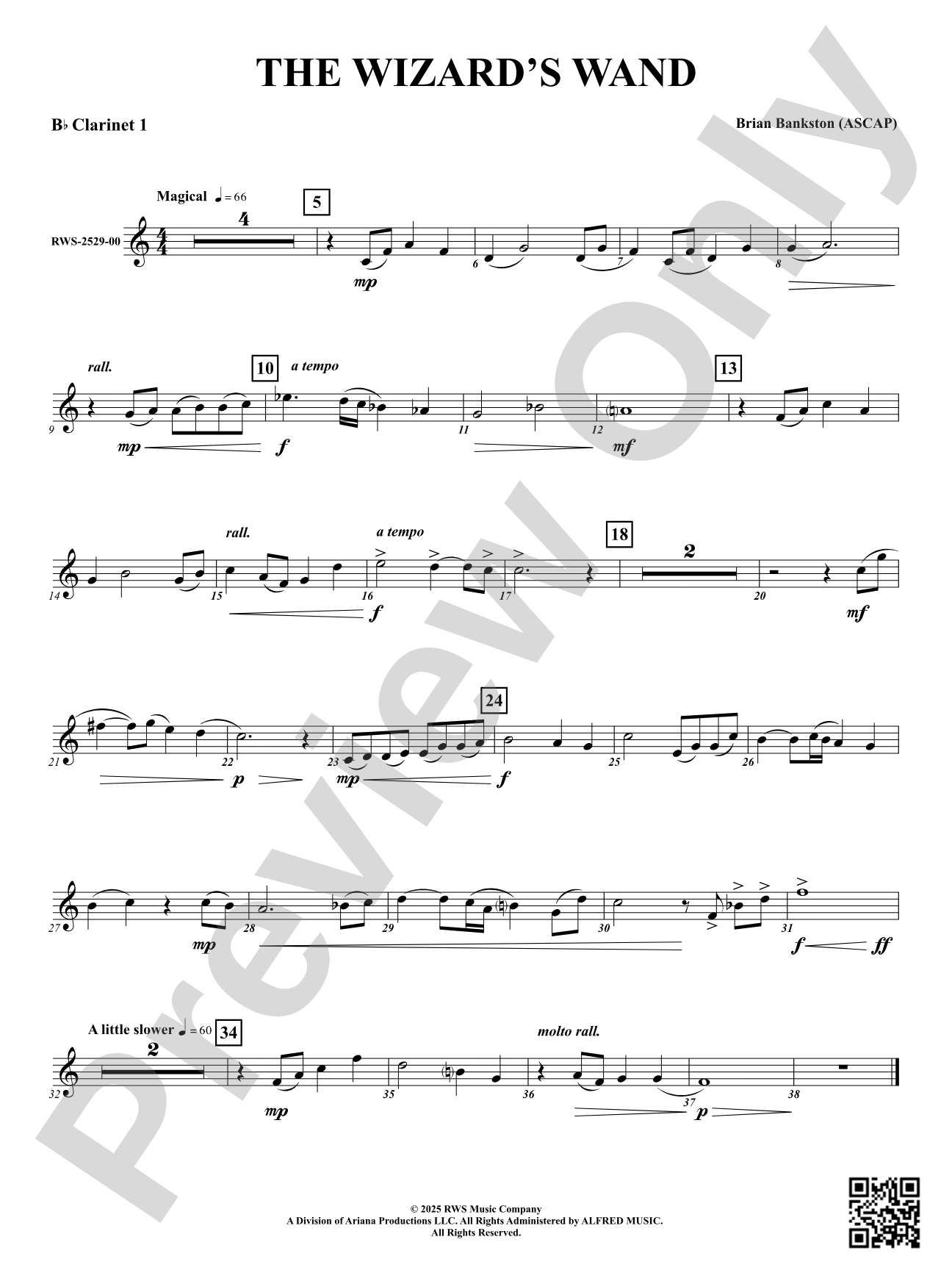 The Wizard's Wand: 1st B-flat Clarinet