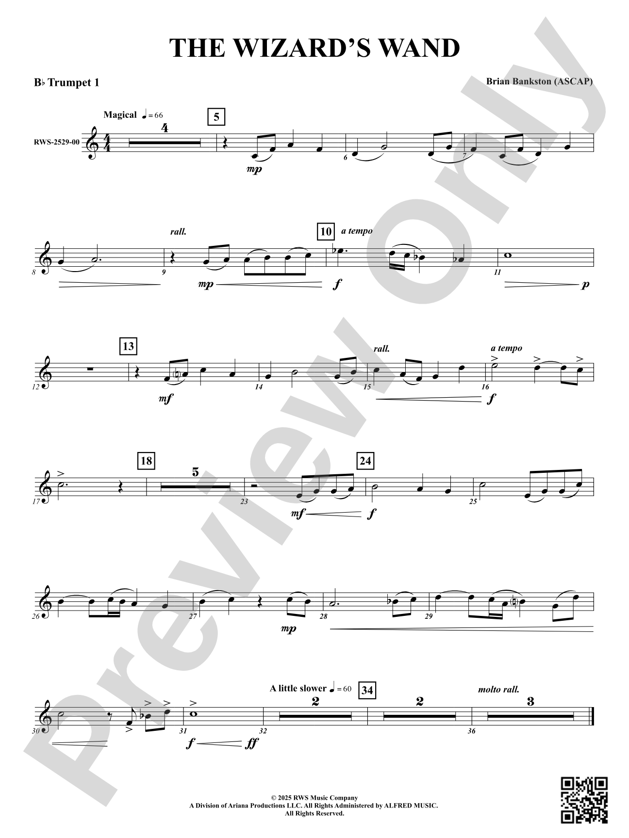 The Wizard's Wand: 1st B-flat Trumpet