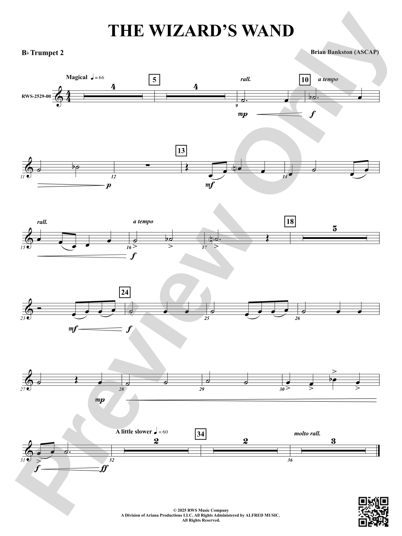 The Wizard's Wand: 2nd B-flat Trumpet