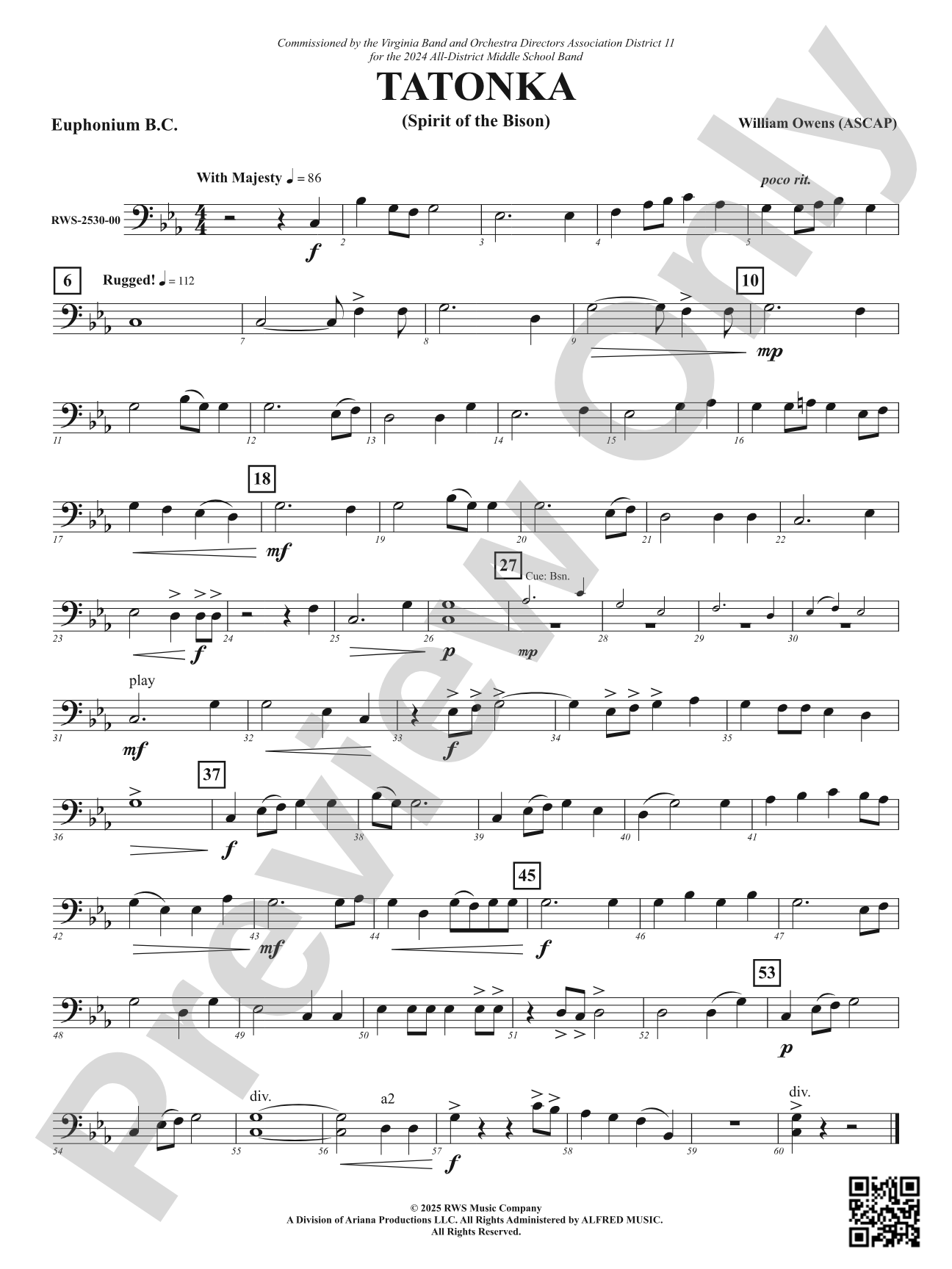 Tatonka (Spirit of the Bison): Euphonium B.C.