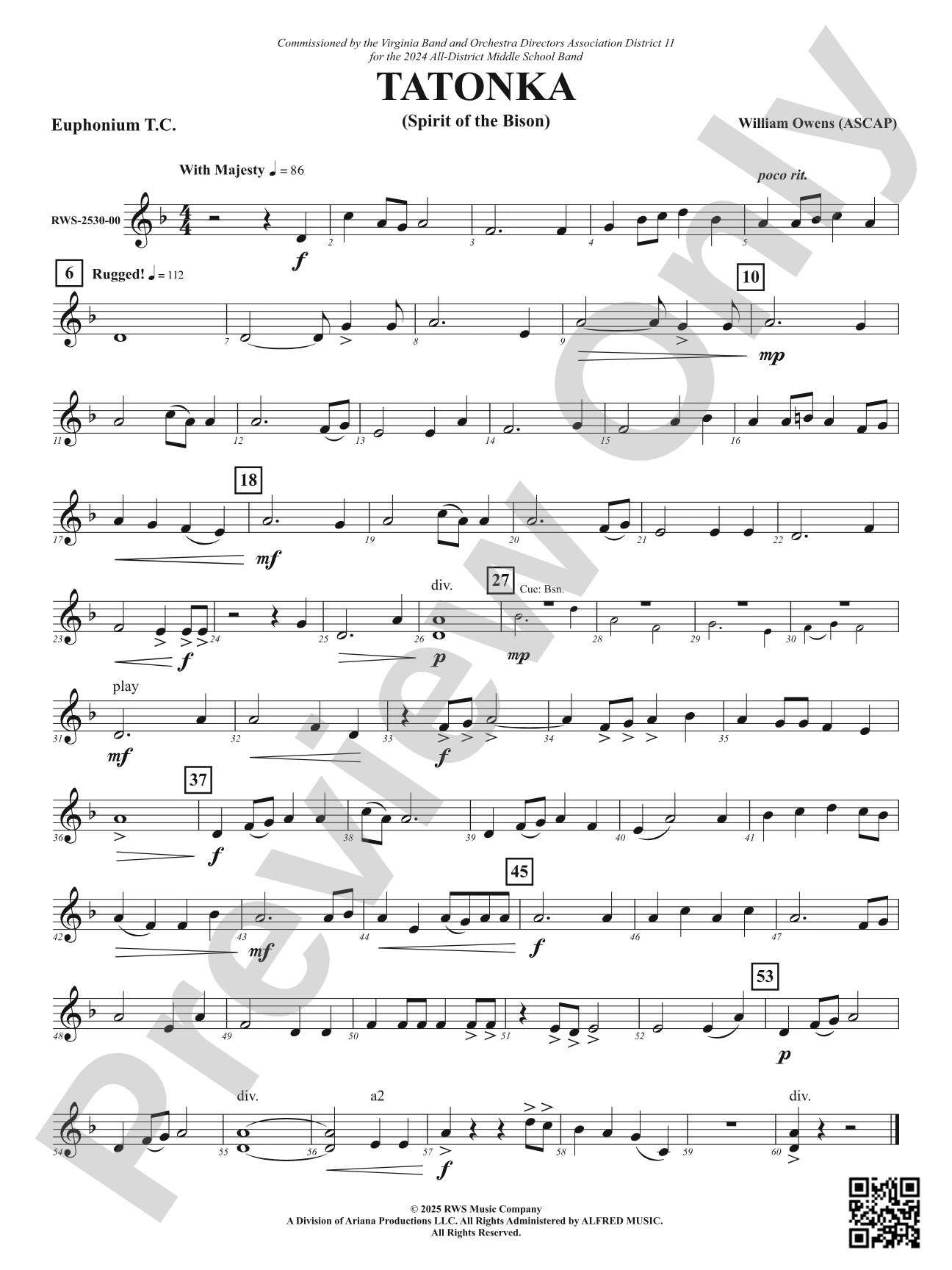 Tatonka (Spirit of the Bison): Euphonium T.C.