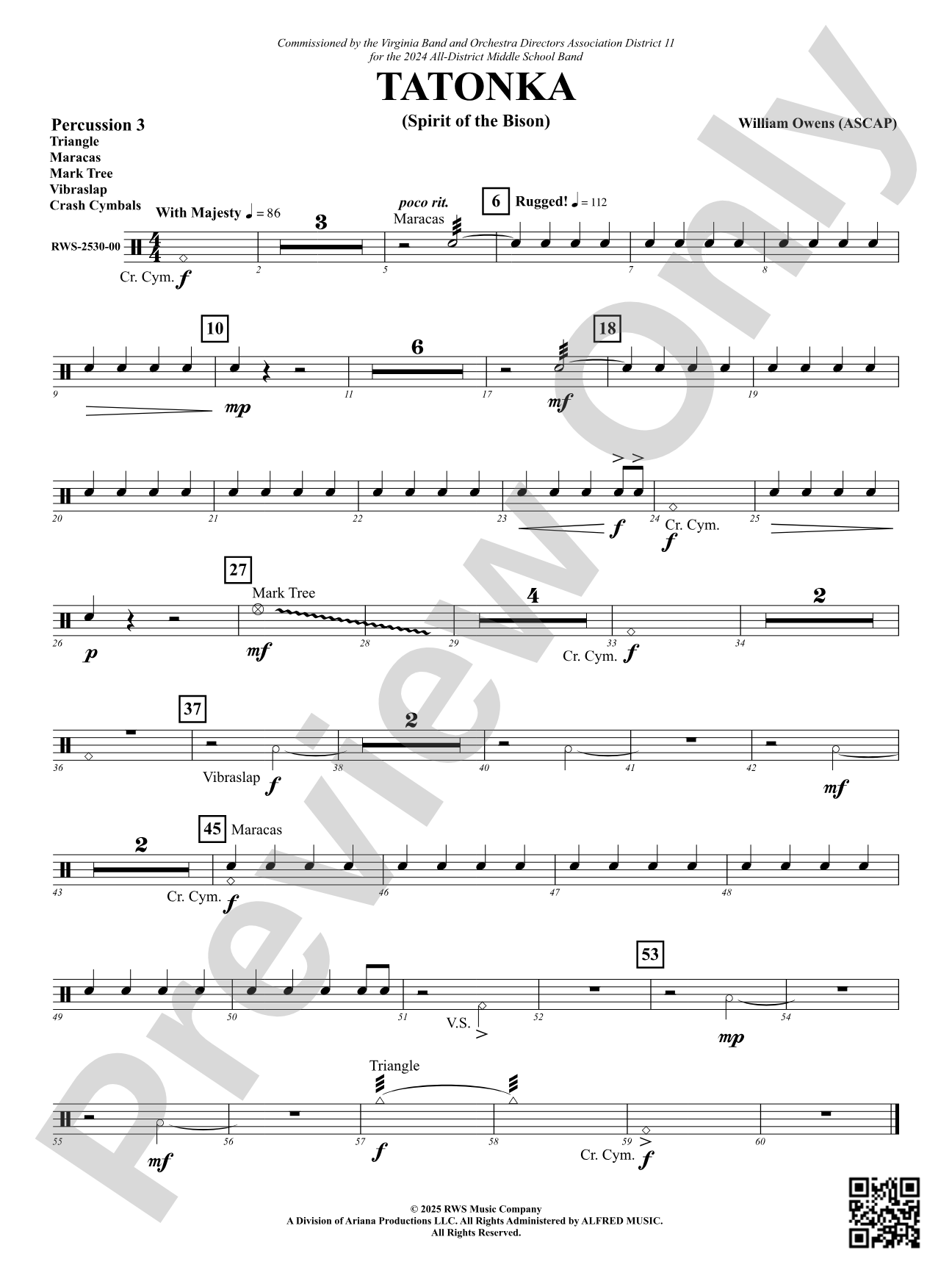 Tatonka (Spirit of the Bison): 3rd Percussion