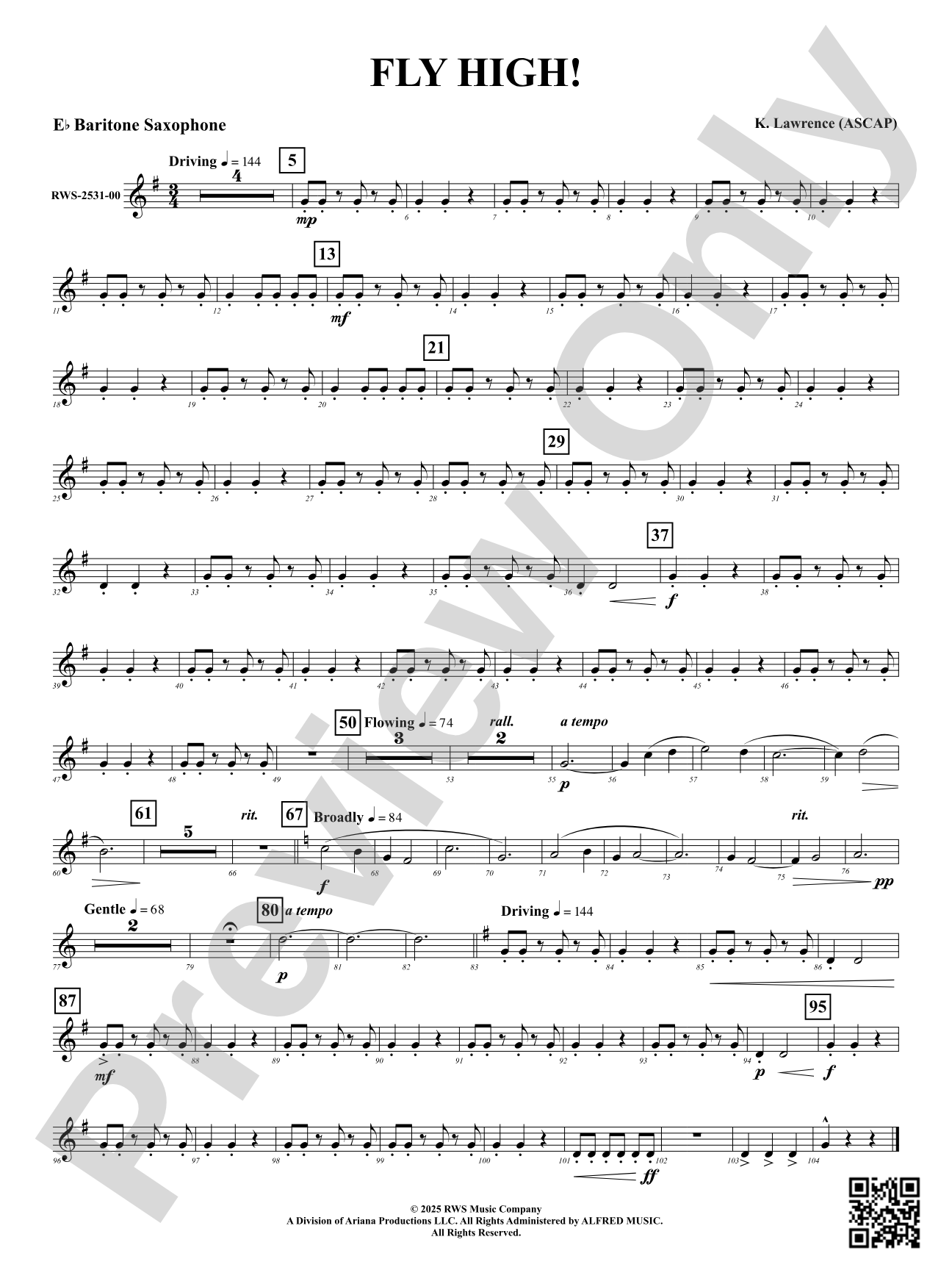 Fly High!: E-flat Baritone Saxophone