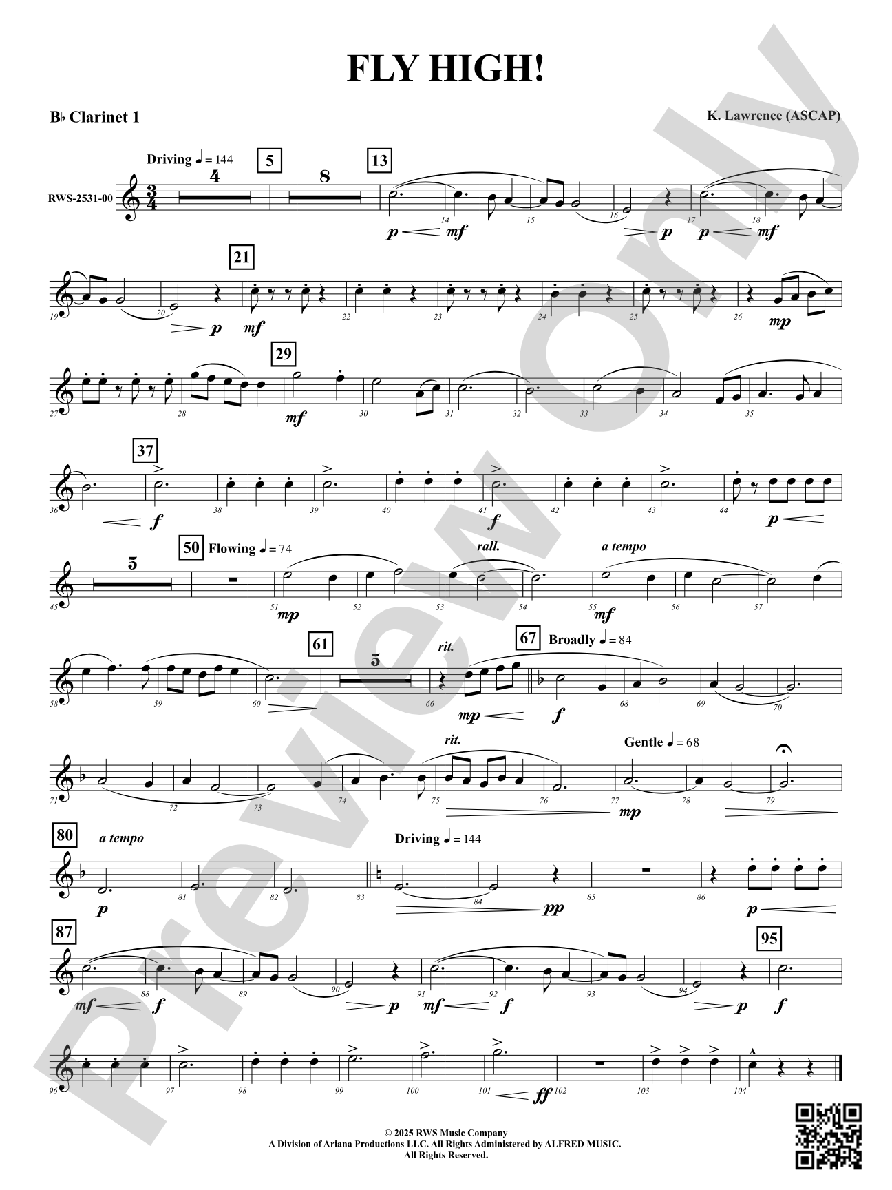 Fly High!: 1st B-flat Clarinet