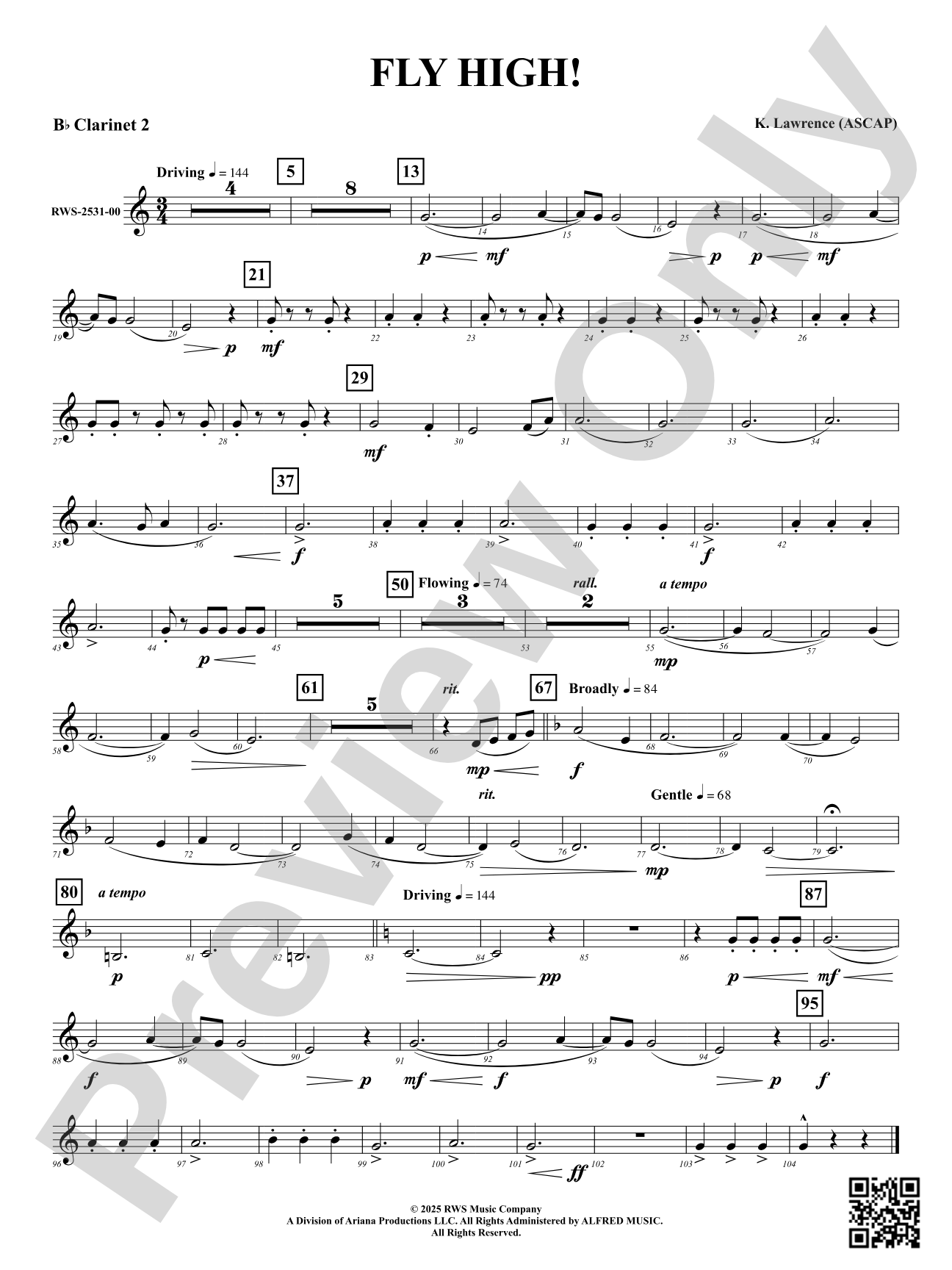 Fly High!: 2nd B-flat Clarinet