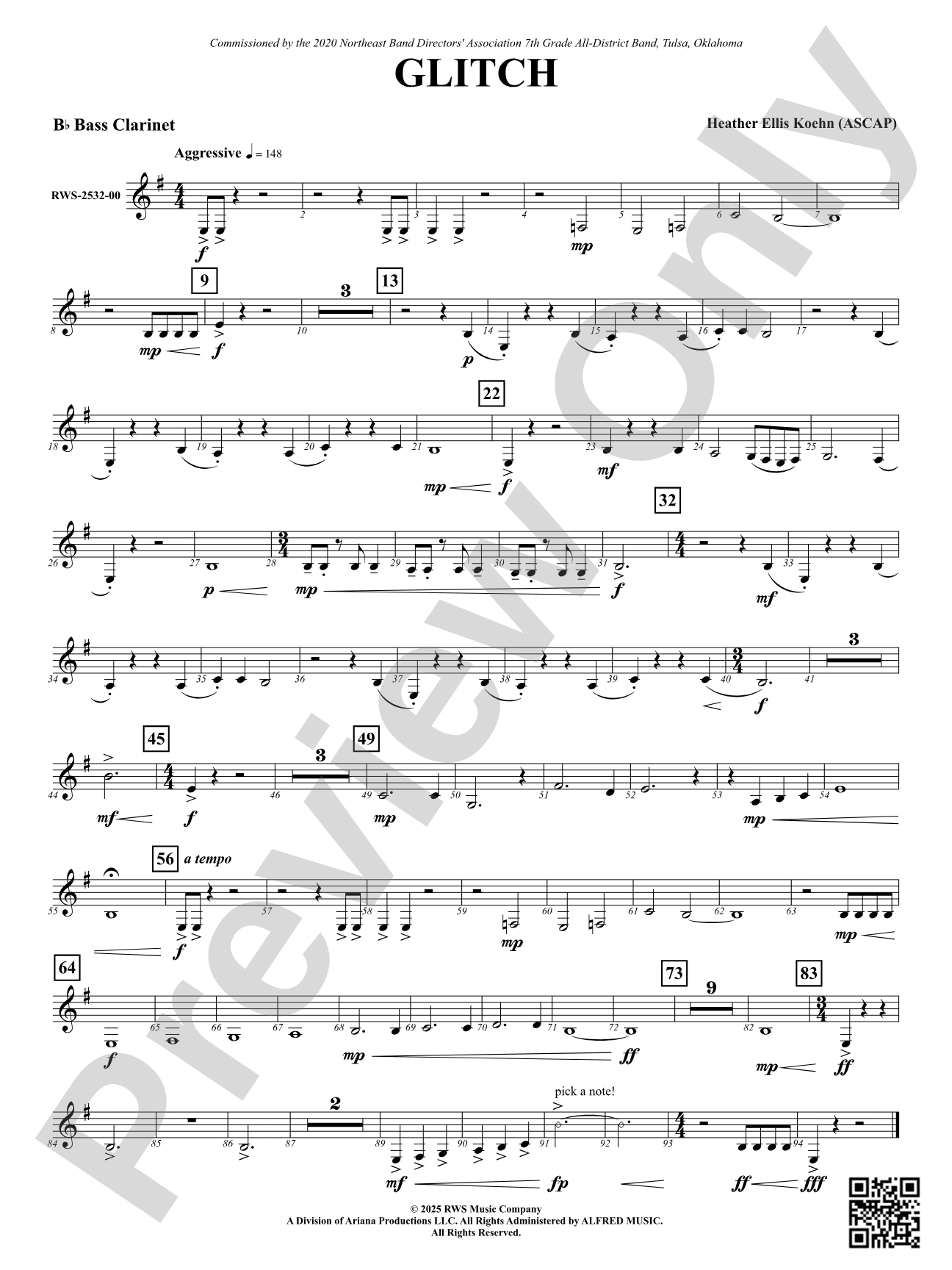 Glitch: B-flat Bass Clarinet