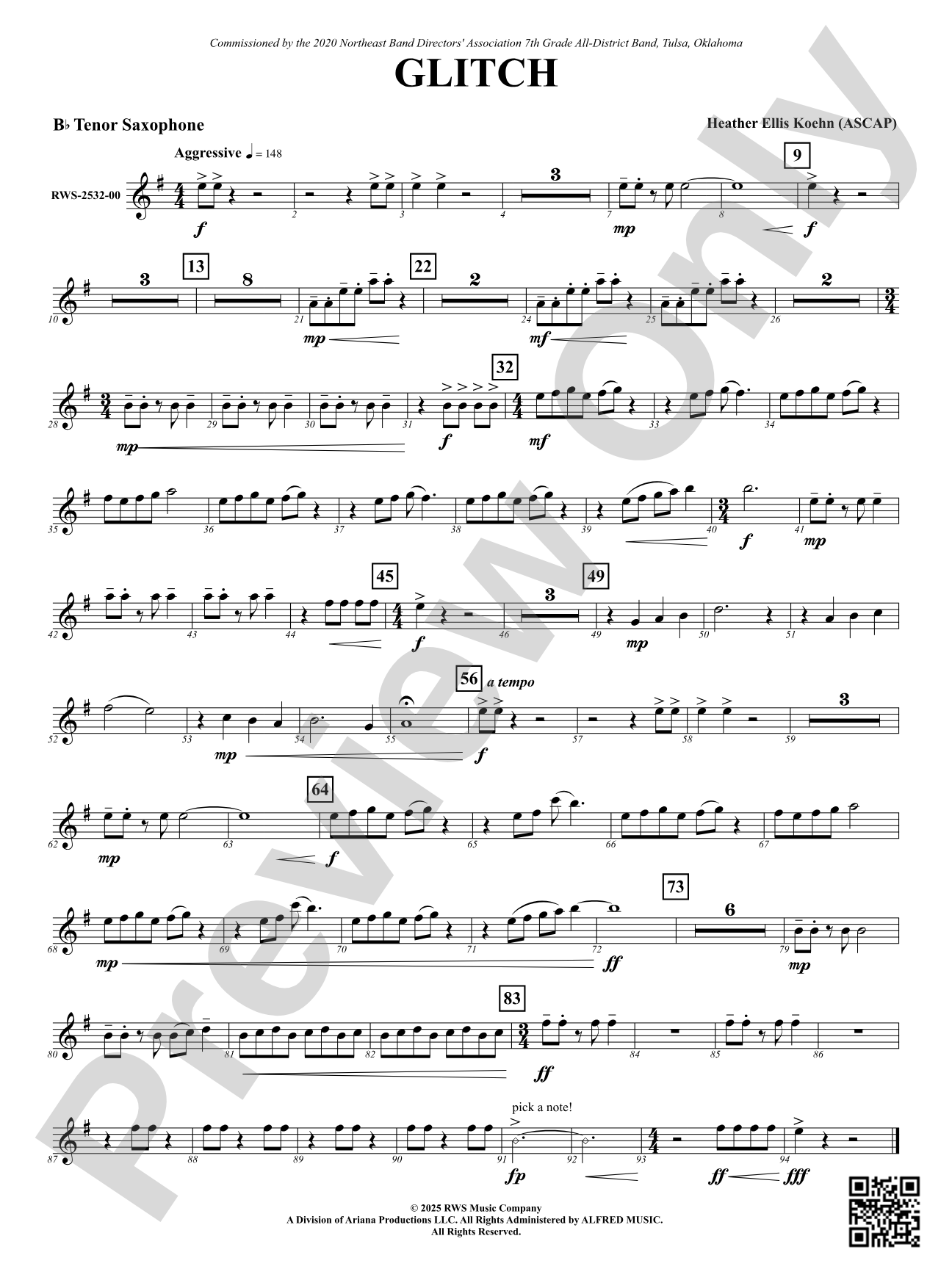 Glitch: B-flat Tenor Saxophone