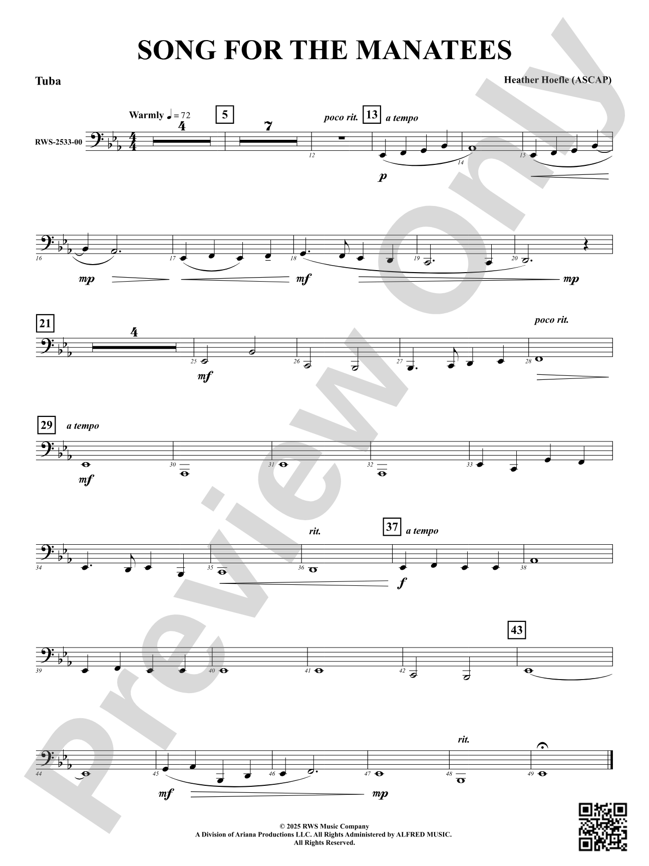 Song For The Manatees: Tuba