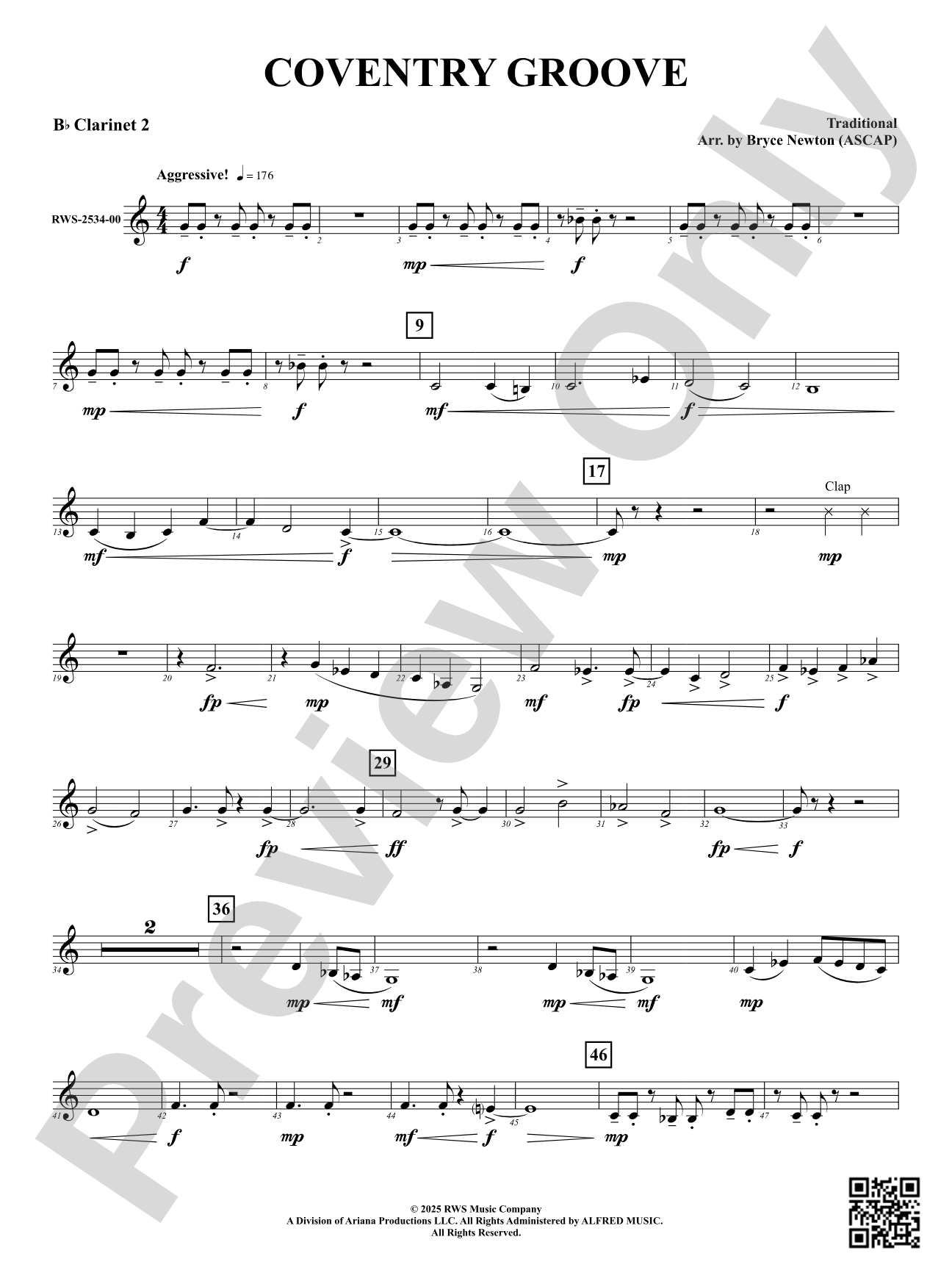 Coventry Groove: 2nd B-flat Clarinet
