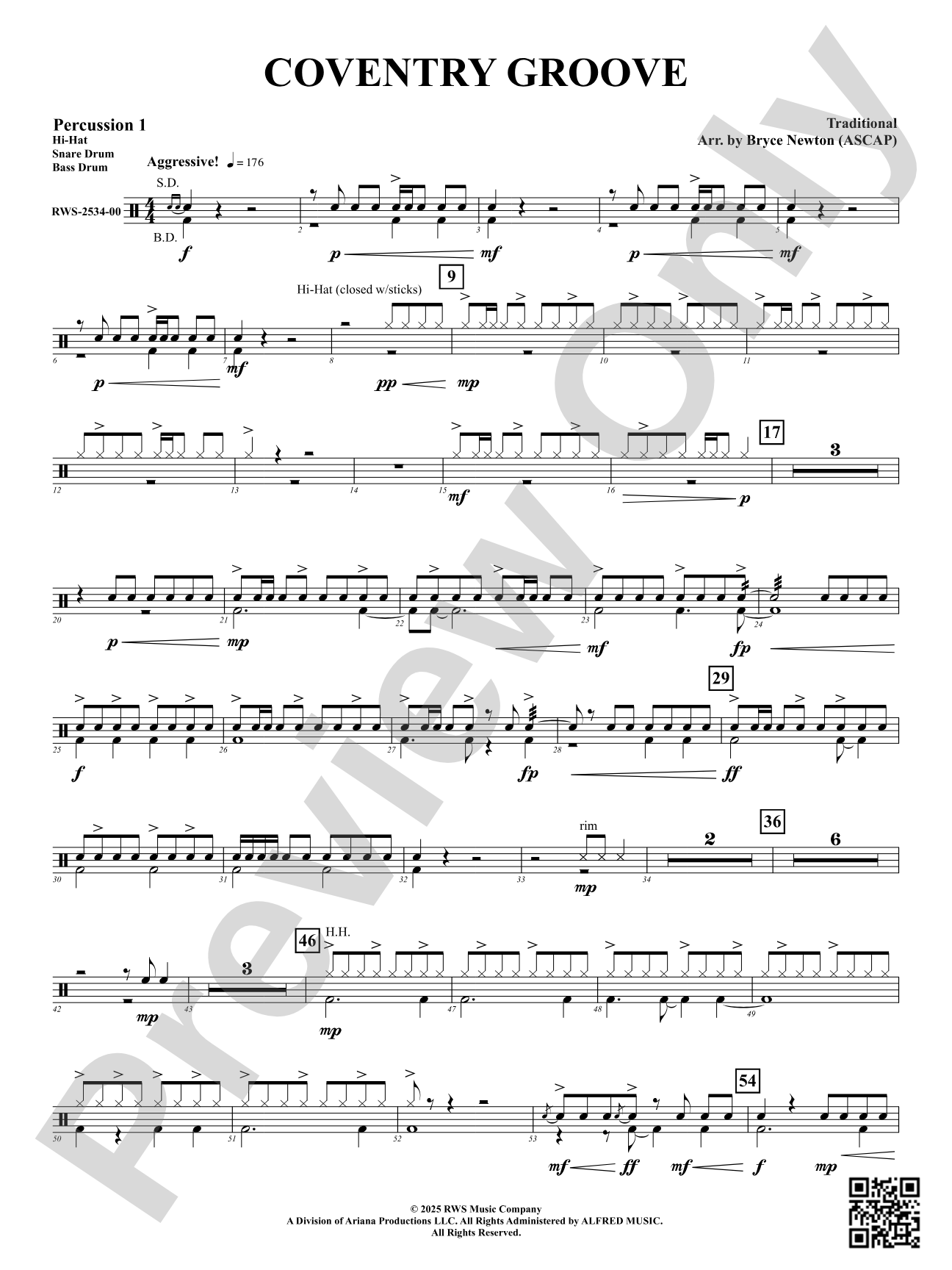 Coventry Groove: 1st Percussion