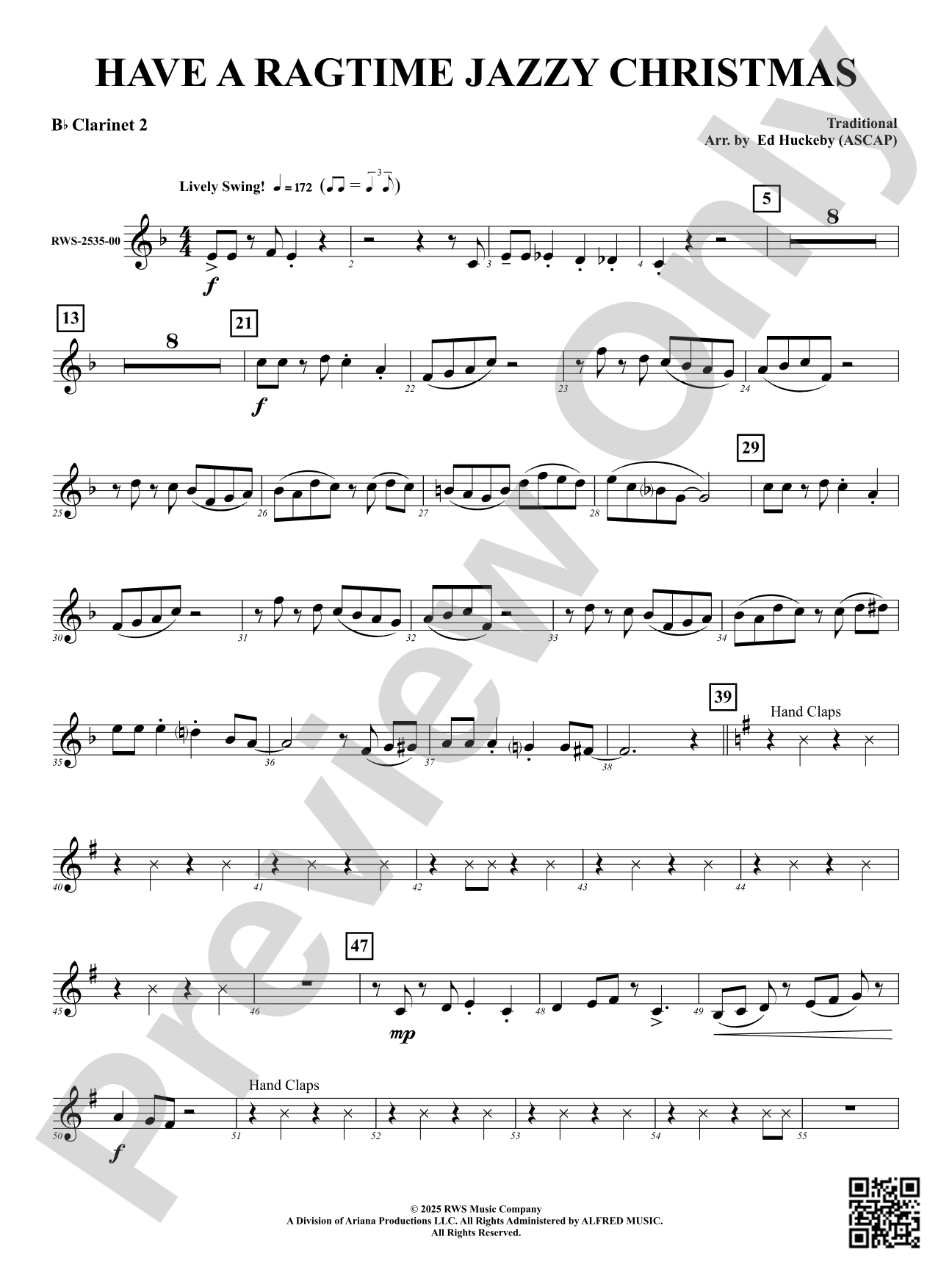 Have a Ragtime Jazzy Christmas: 2nd B-flat Clarinet