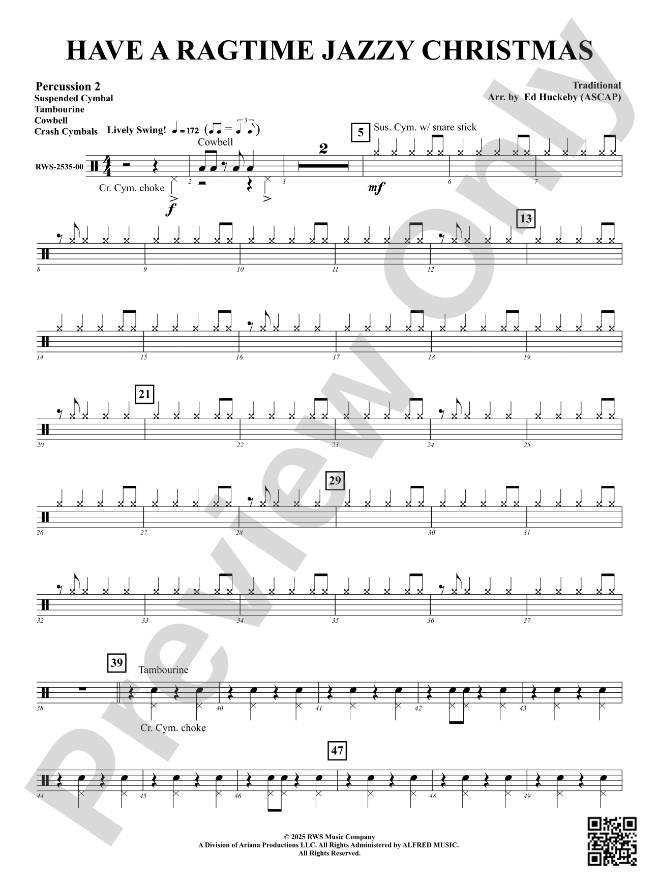 Have a Ragtime Jazzy Christmas: 2nd Percussion