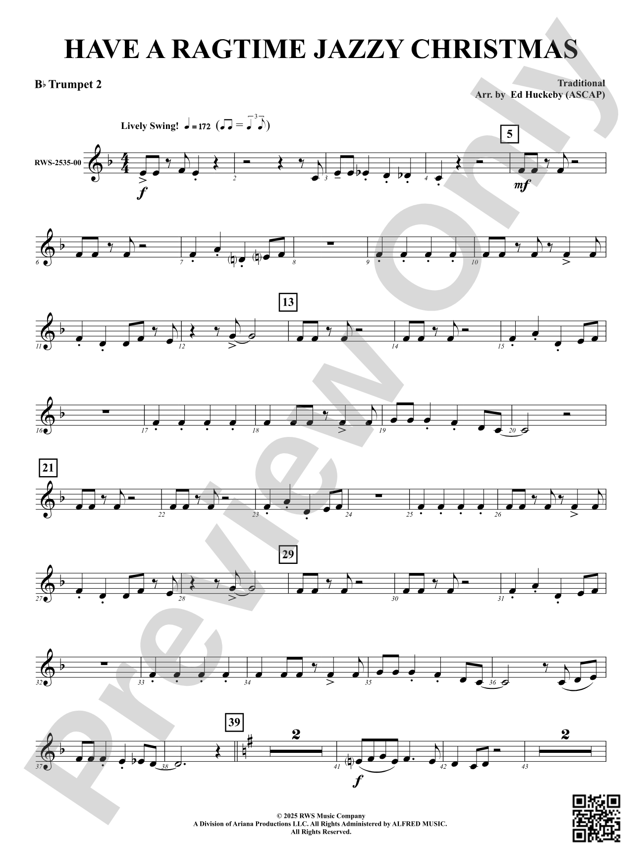 Have a Ragtime Jazzy Christmas: 2nd B-flat Trumpet
