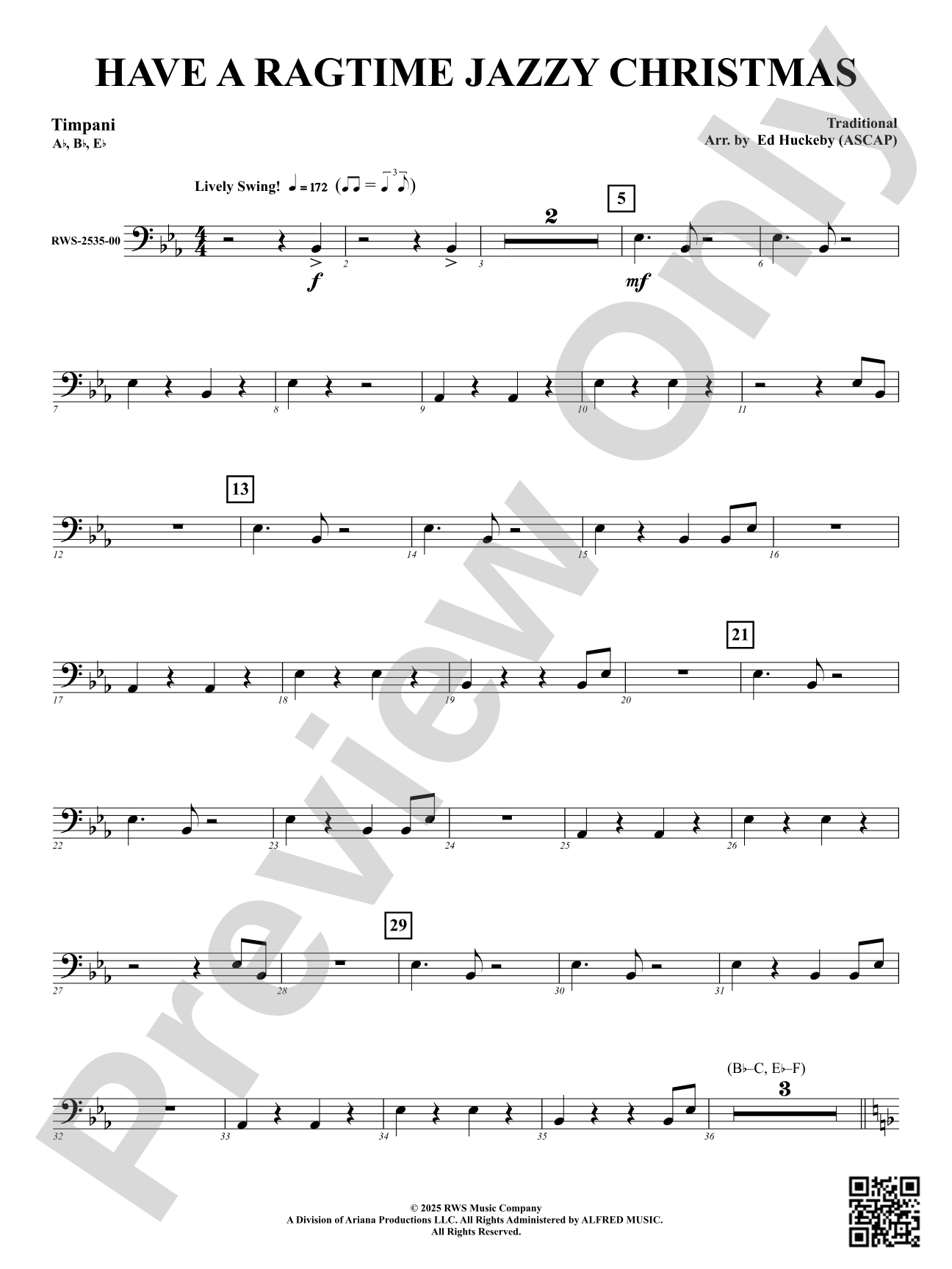 Have a Ragtime Jazzy Christmas: Timpani