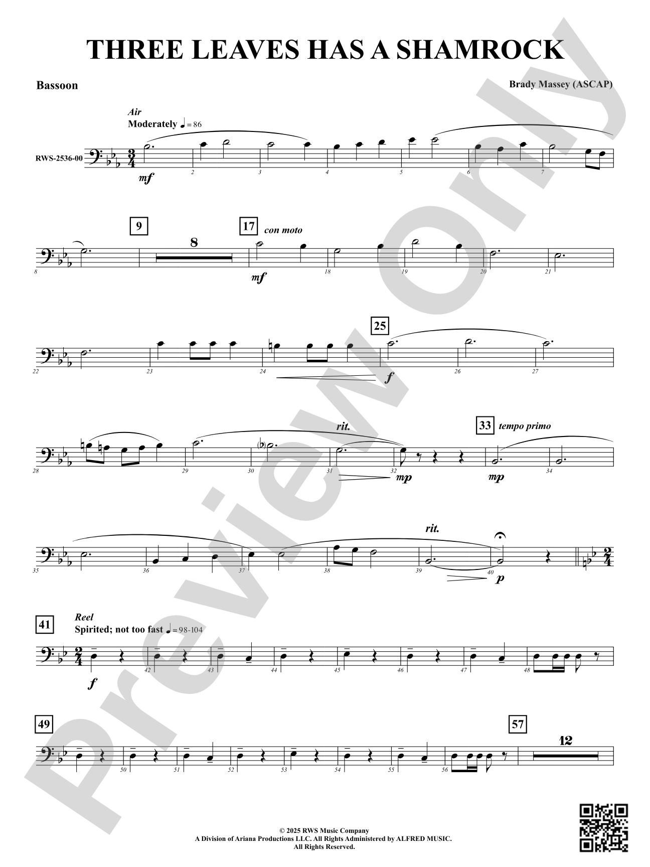 Three Leaves Has A Shamrock: Bassoon