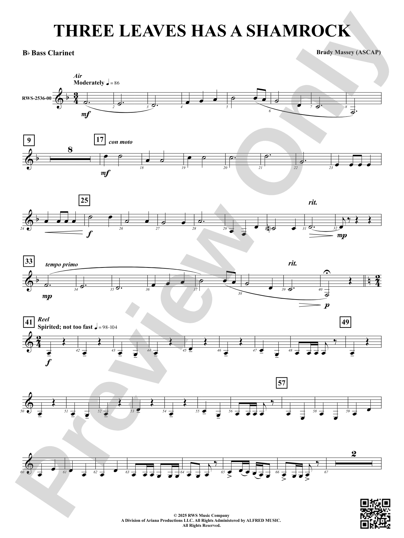 Three Leaves Has A Shamrock: B-flat Bass Clarinet