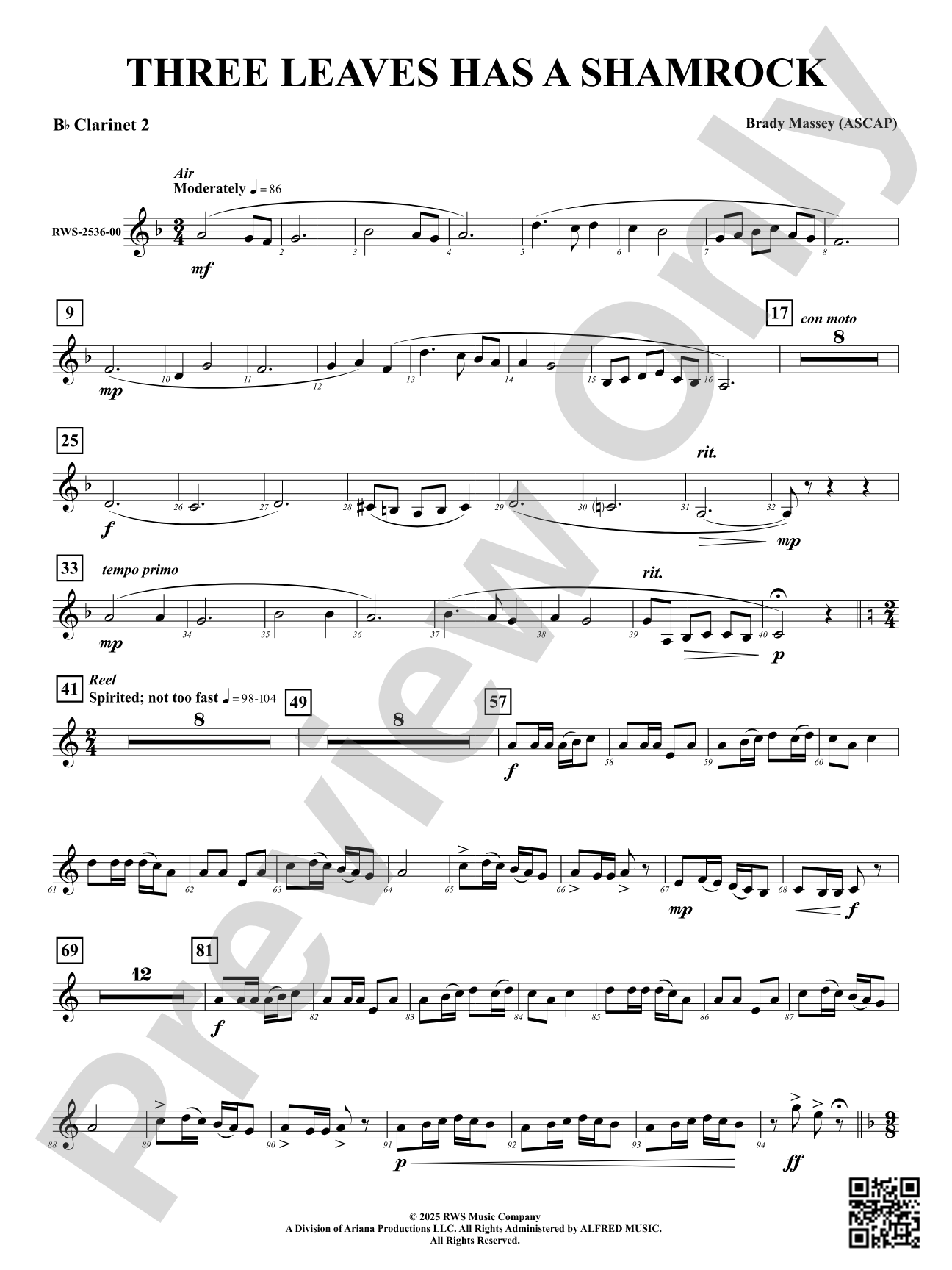 Three Leaves Has A Shamrock: 2nd B-flat Clarinet