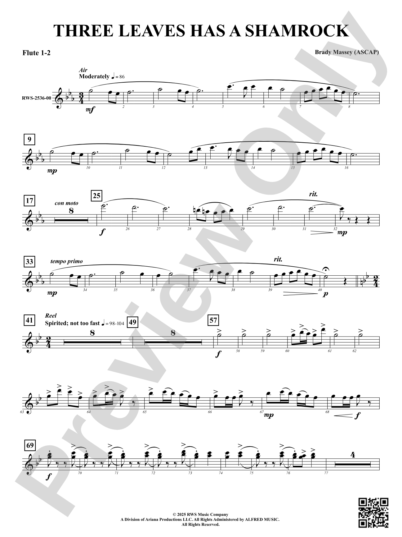 Three Leaves Has A Shamrock: 1st & 2nd Flute