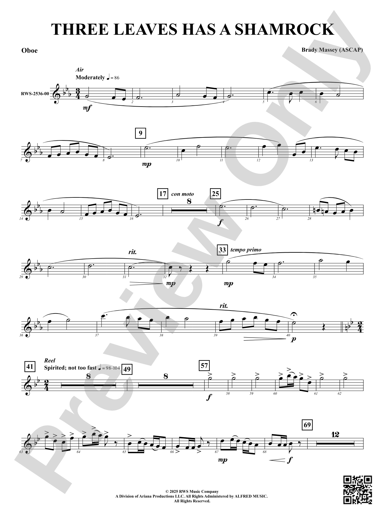 Three Leaves Has A Shamrock: Oboe