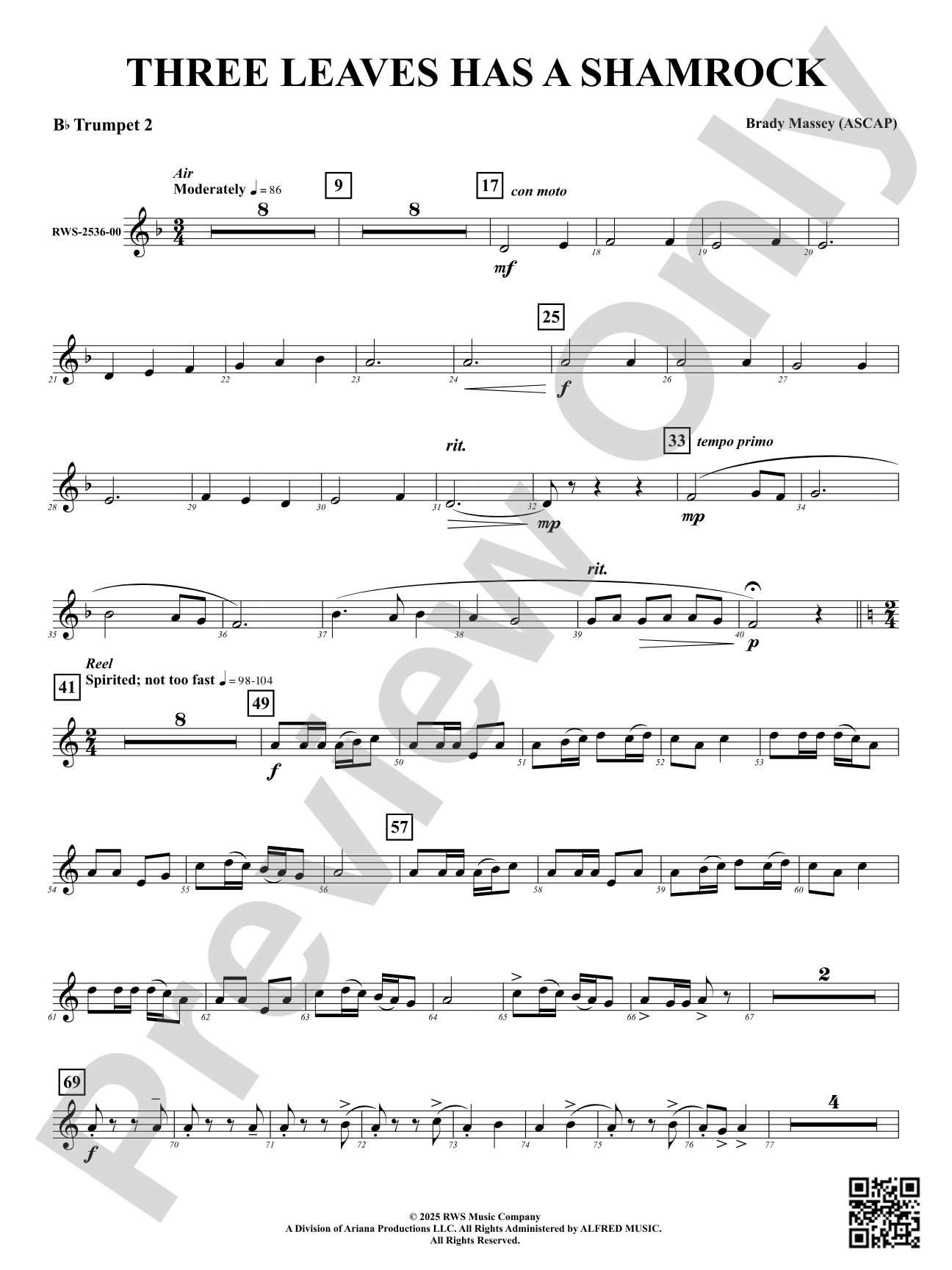 Three Leaves Has A Shamrock: 2nd B-flat Trumpet