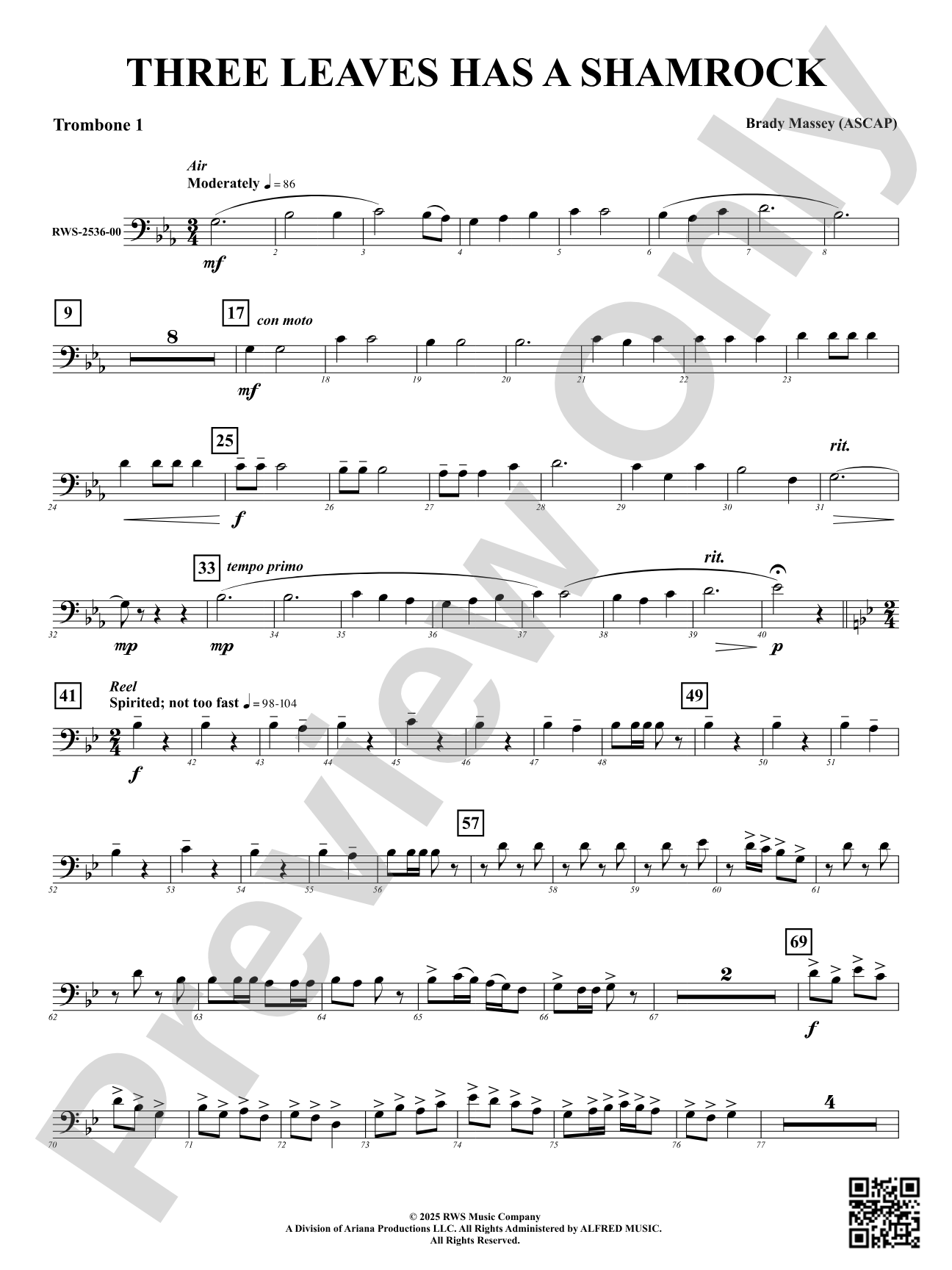 Three Leaves Has A Shamrock: 1st Trombone