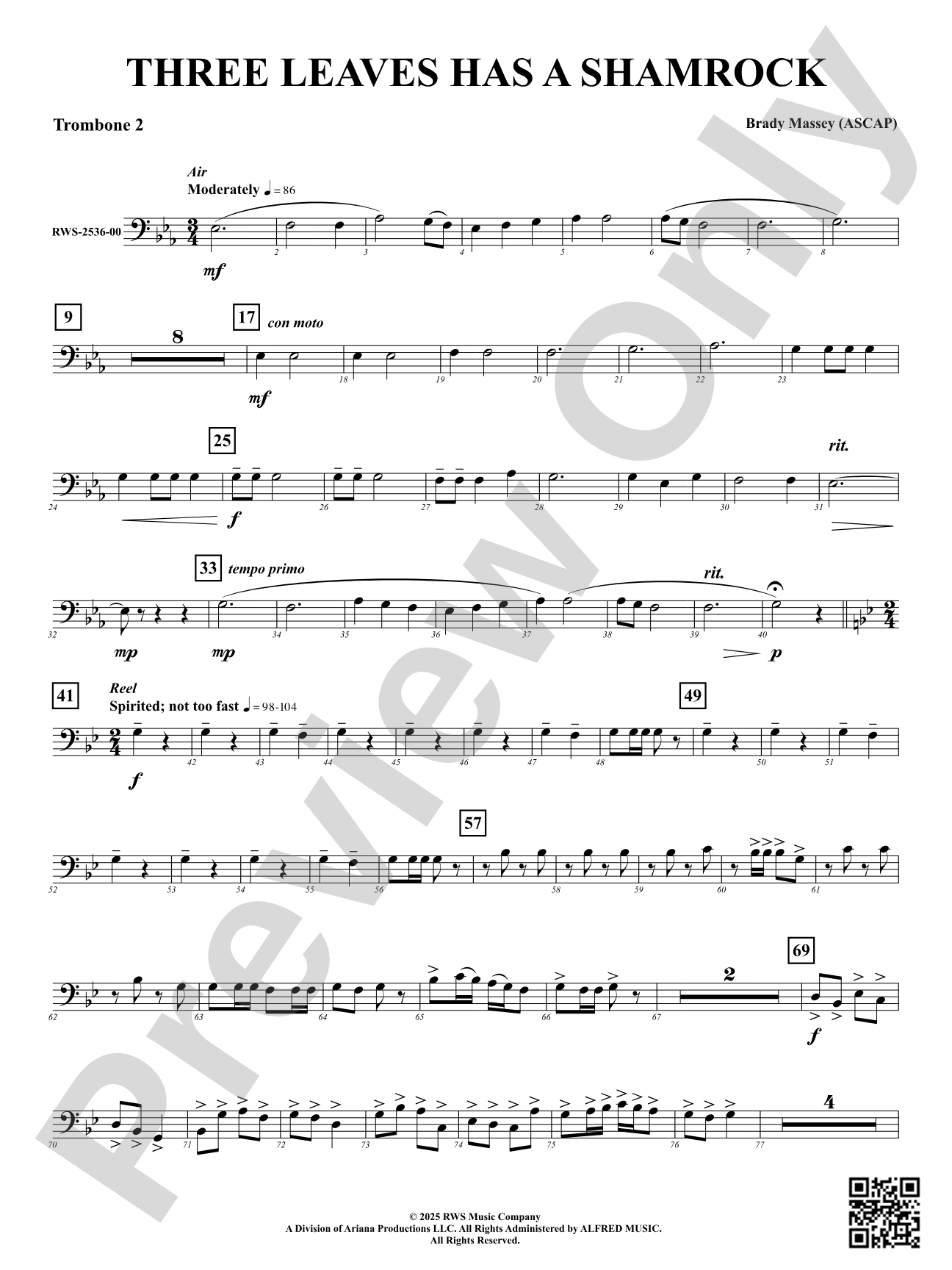 Three Leaves Has A Shamrock: 2nd Trombone