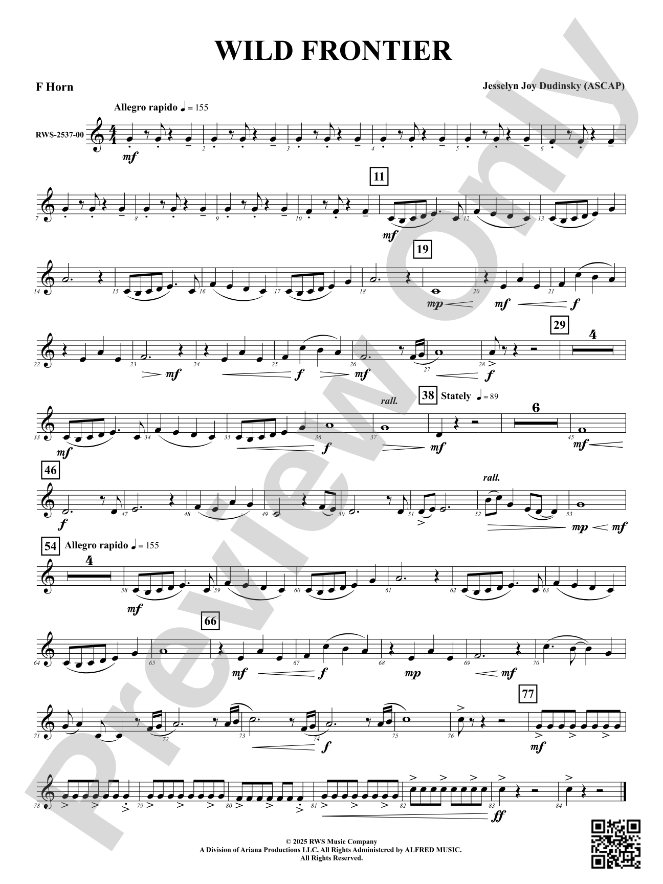 Wild Frontier: F Horn