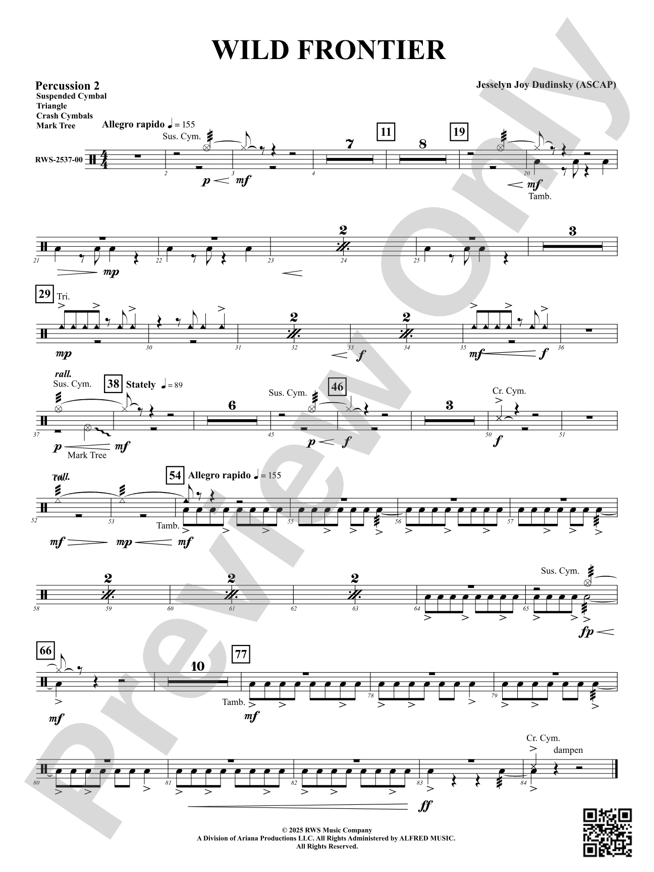 Wild Frontier: 2nd Percussion