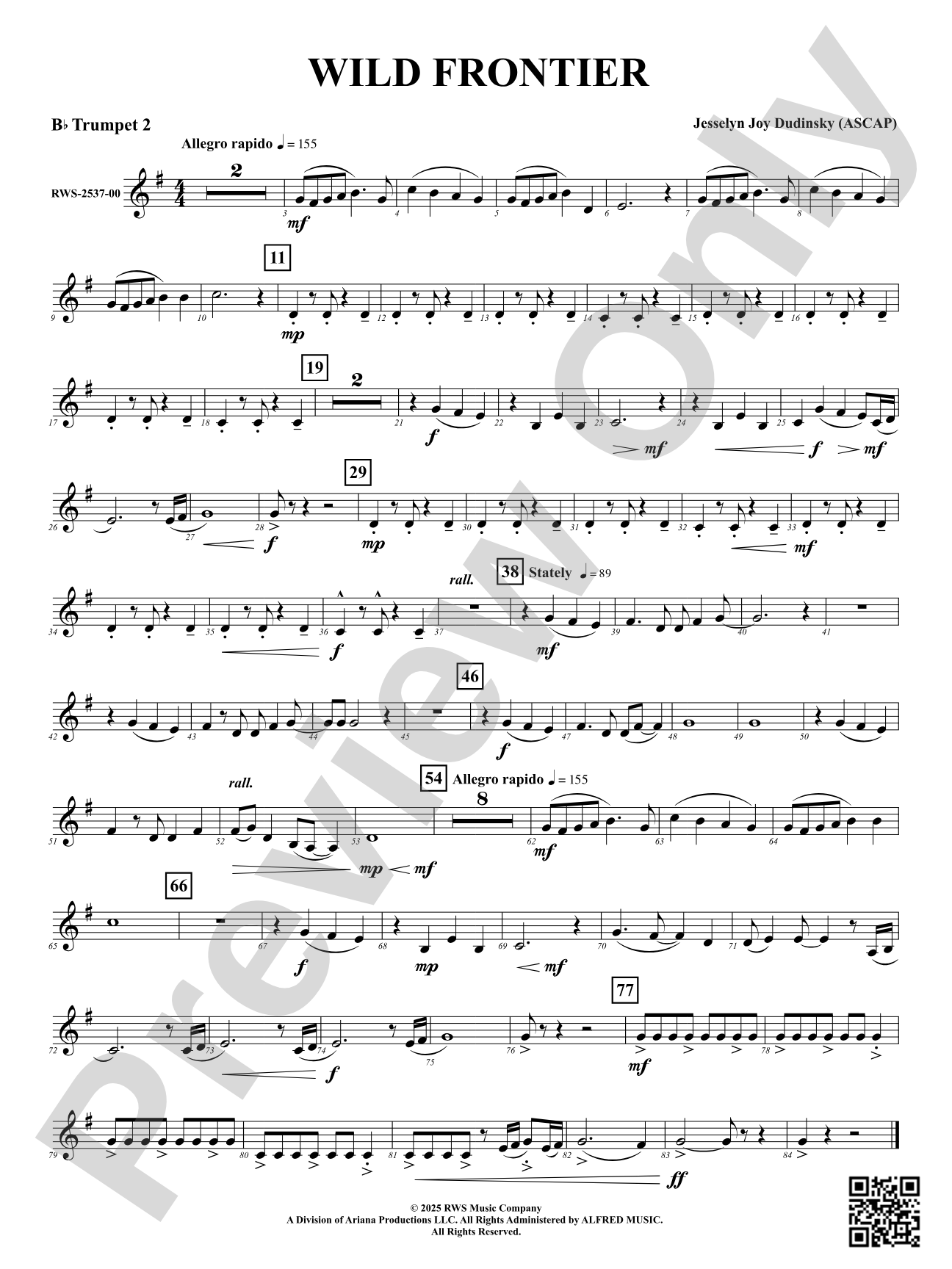 Wild Frontier: 2nd B-flat Trumpet