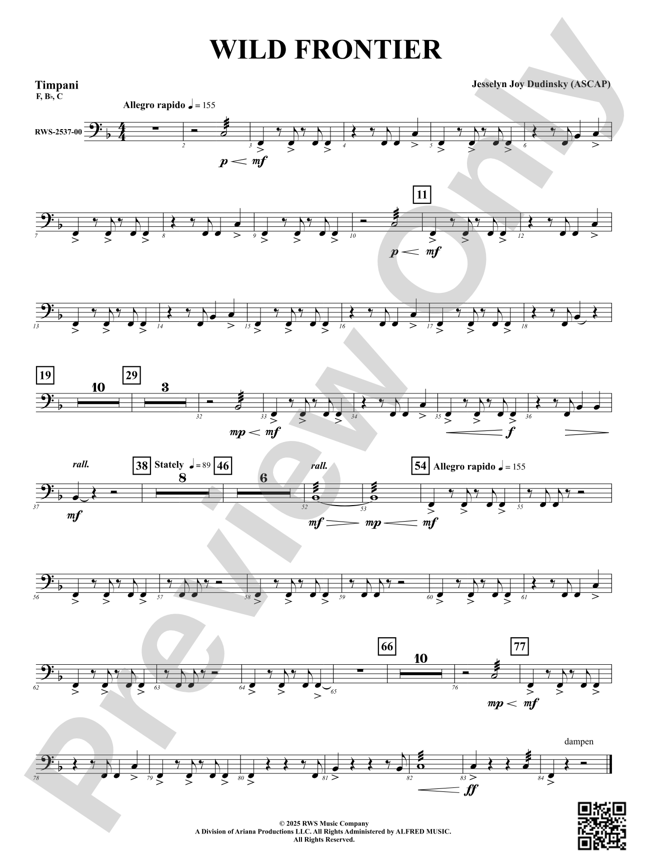 Wild Frontier: Timpani