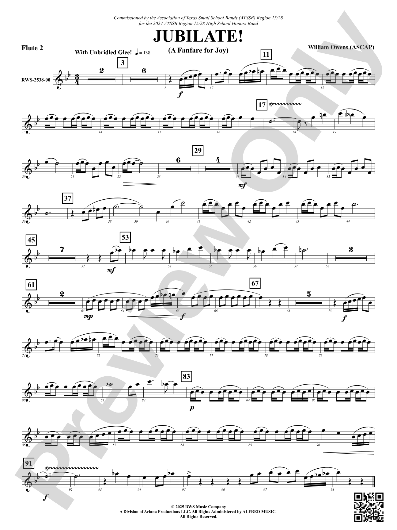 Jubilate! (A Fanfare for Joy): 2nd Flute