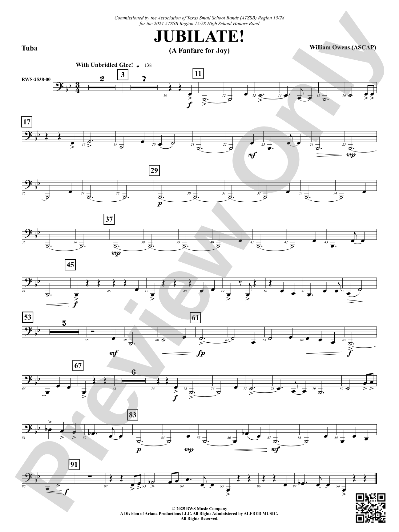 Jubilate! (A Fanfare for Joy): Tuba