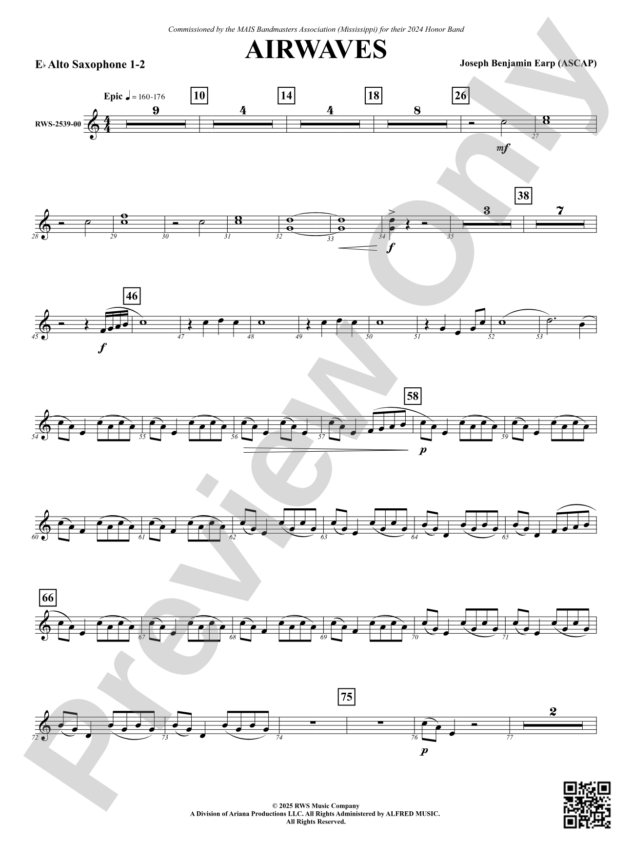 Airwaves: 1st & 2nd E-flat Alto Saxophone