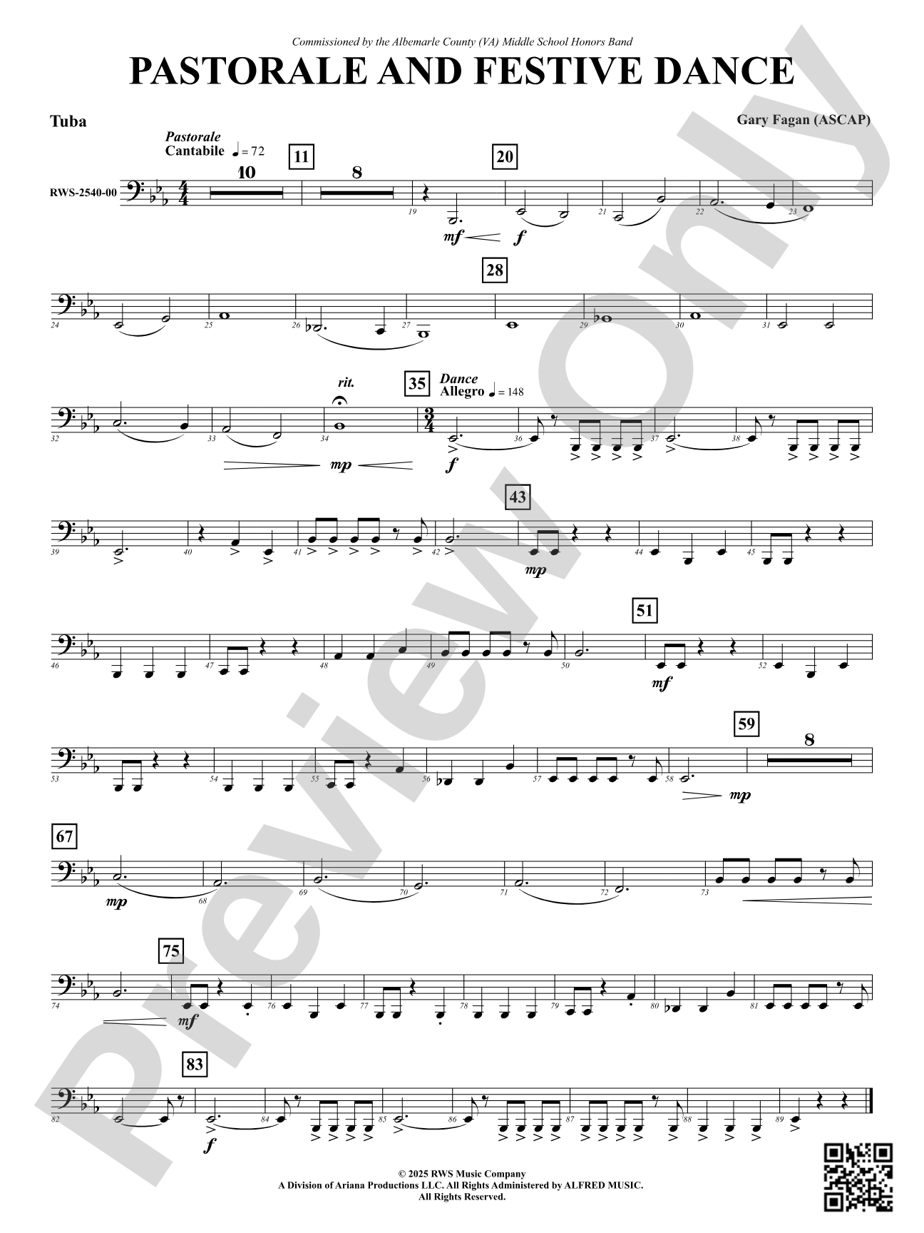 Pastorale And Festive Dance: Tuba