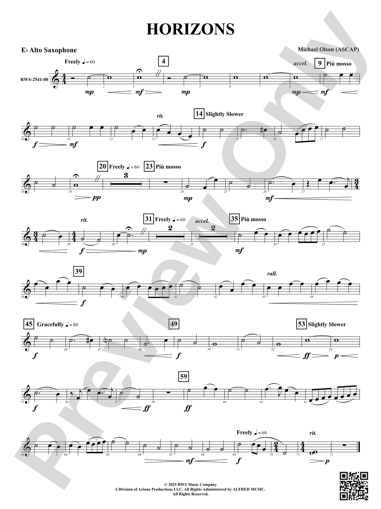 Horizons: E-flat Alto Saxophone