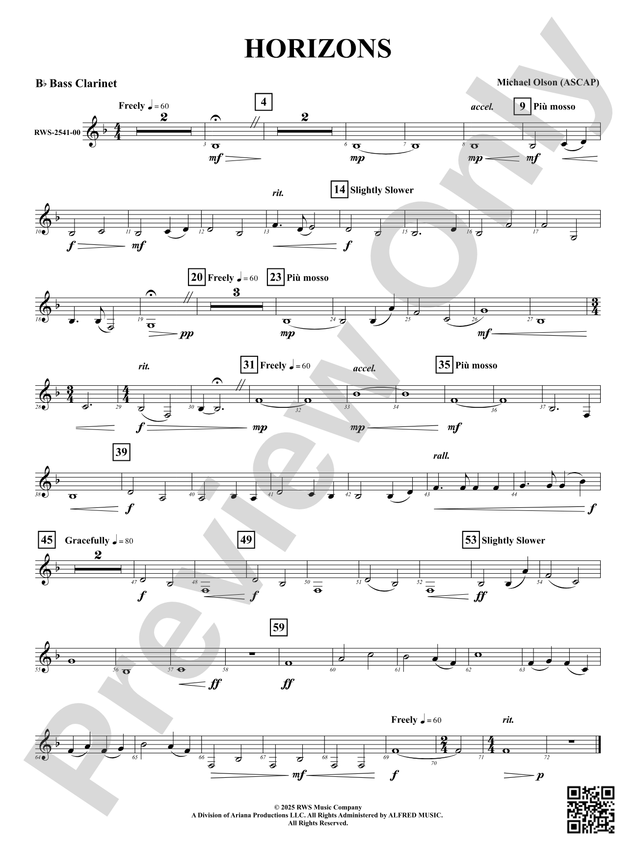 Horizons: B-flat Bass Clarinet