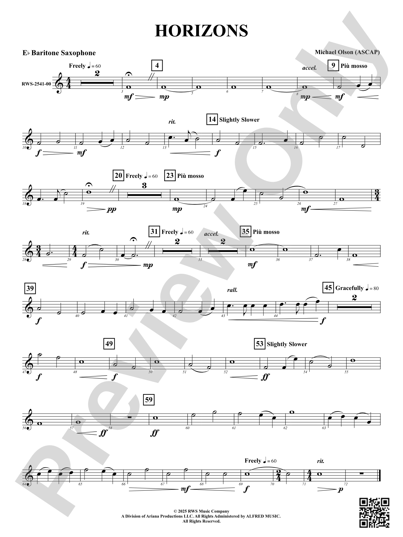 Horizons: E-flat Baritone Saxophone