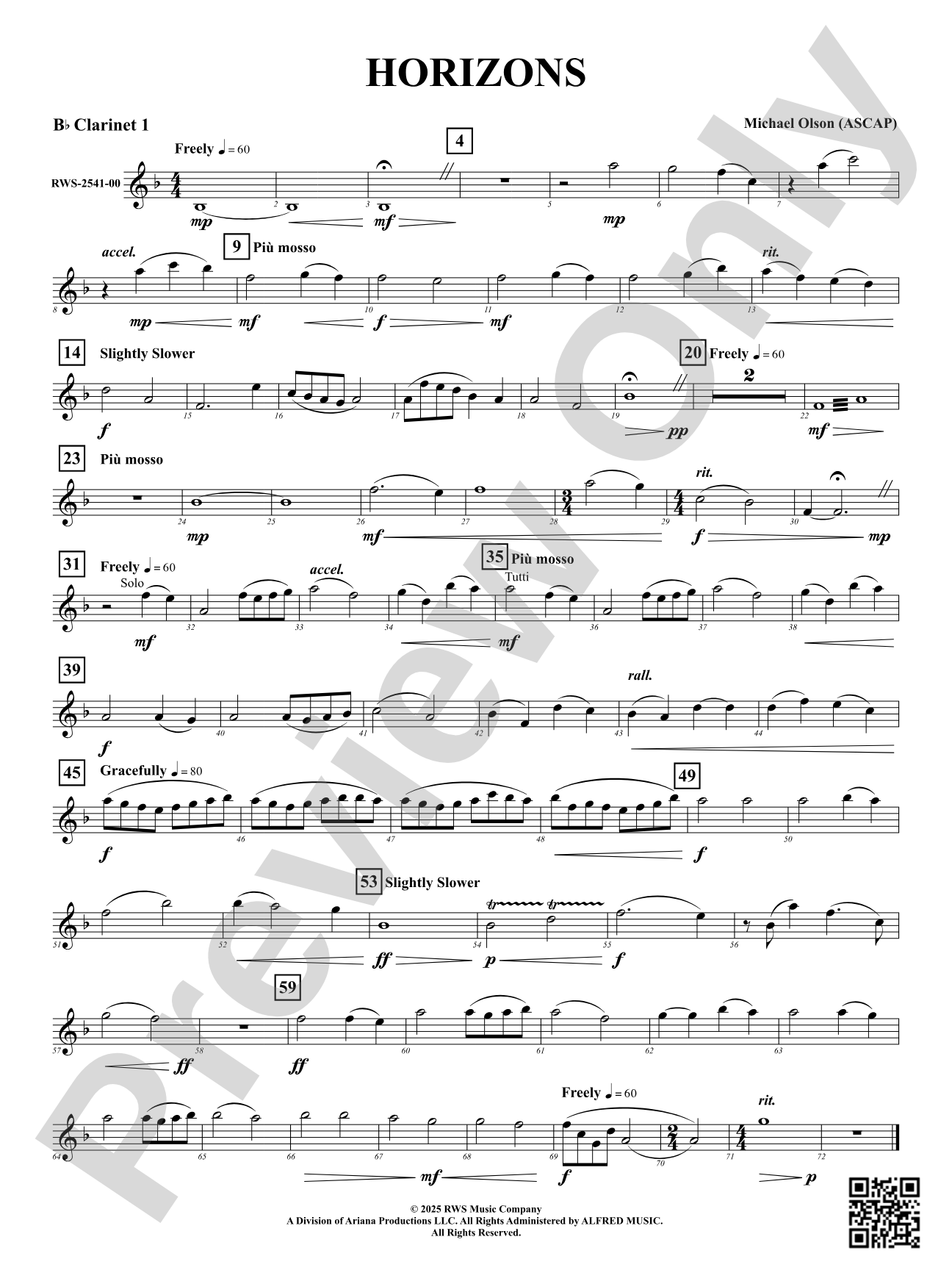 Horizons: 1st B-flat Clarinet