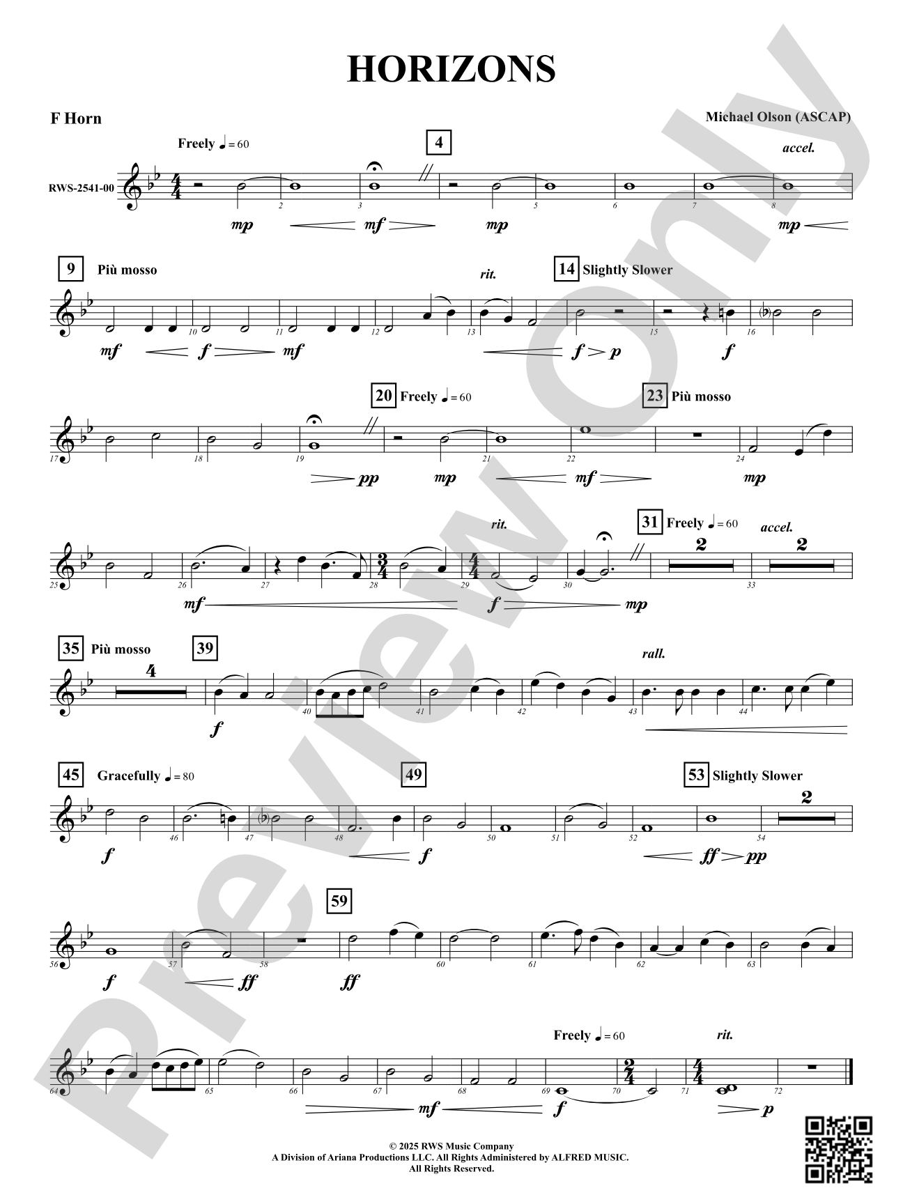 Horizons: F Horn
