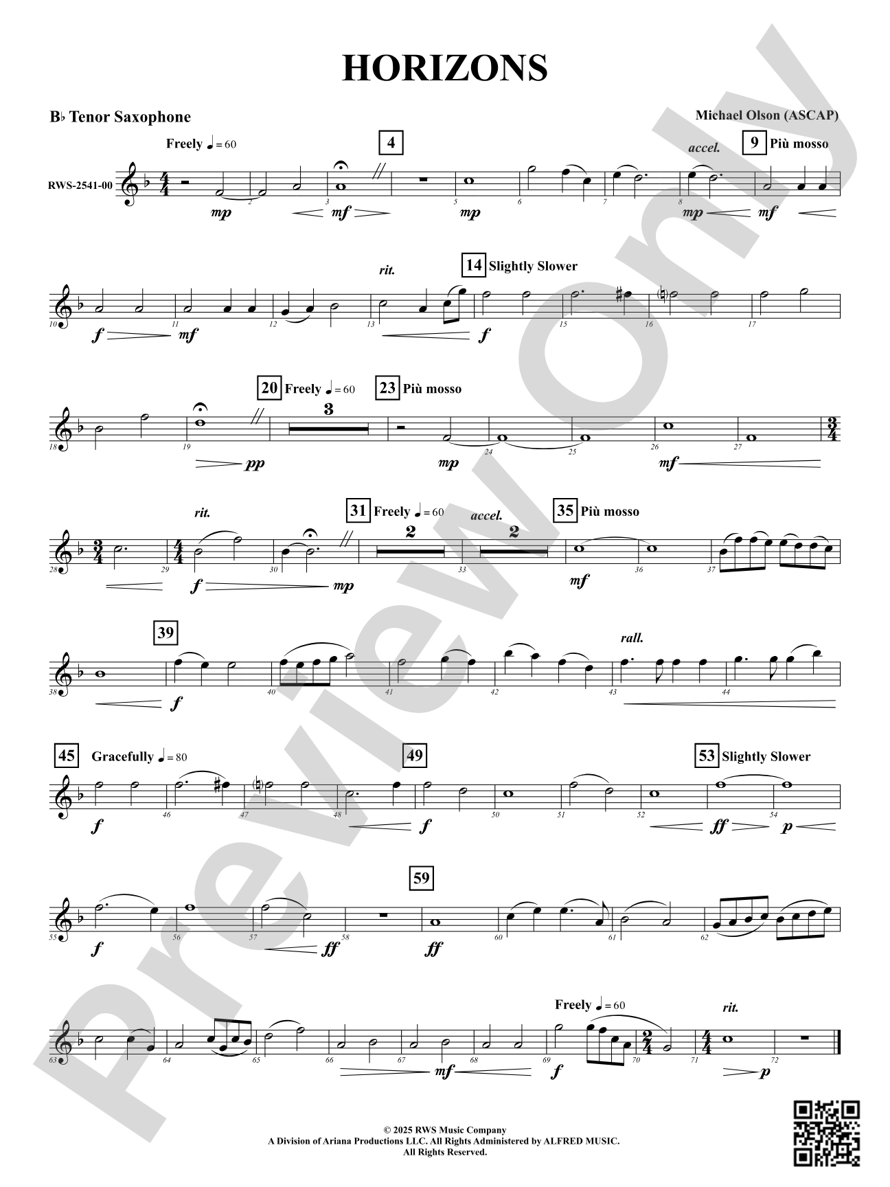 Horizons: B-flat Tenor Saxophone