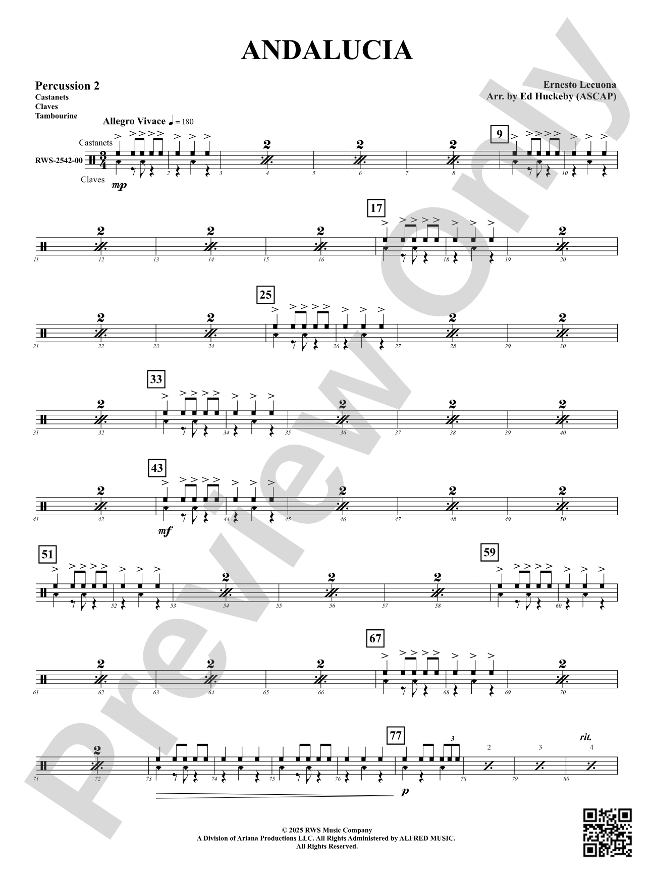 Andalucia: 2nd Percussion
