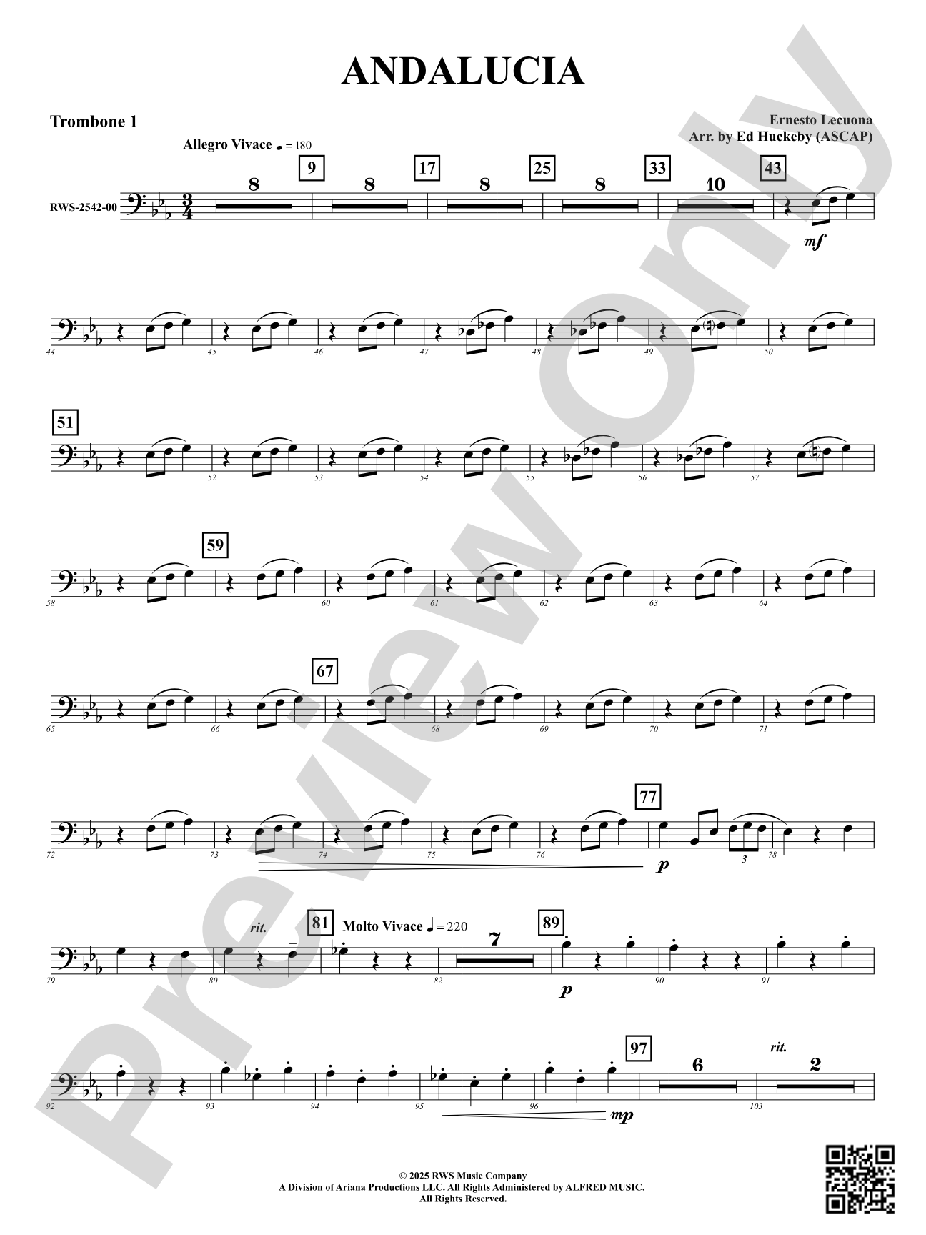 Andalucia: 1st Trombone
